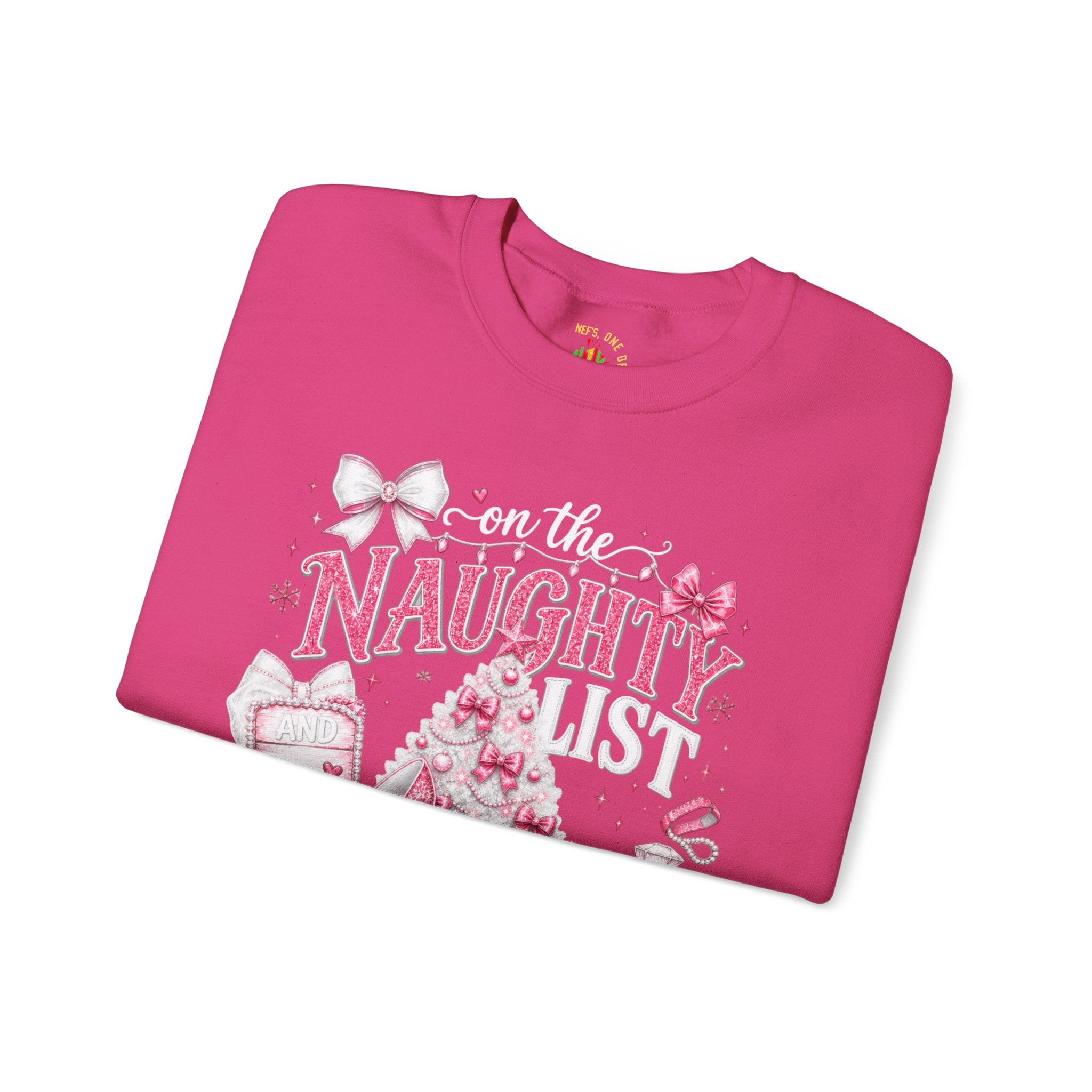 On the Naughty List Christmas Crewneck Sweatshirt