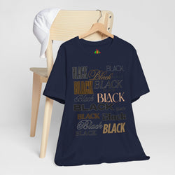 Black Text Unisex Tee, Casual Graphic T-Shirt for Fashion Lovers, Perfect Gift for All Occasions, Streetwear Style, Trendy Top