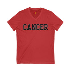 Cancer Zodiac Sign Unisex V-Neck Tee, Support Cancer Patients, Gift for Loved Ones, Birthday, Comfortable Casual Wear