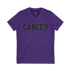 Cancer Zodiac Sign Unisex V-Neck Tee, Support Cancer Patients, Gift for Loved Ones, Birthday, Comfortable Casual Wear
