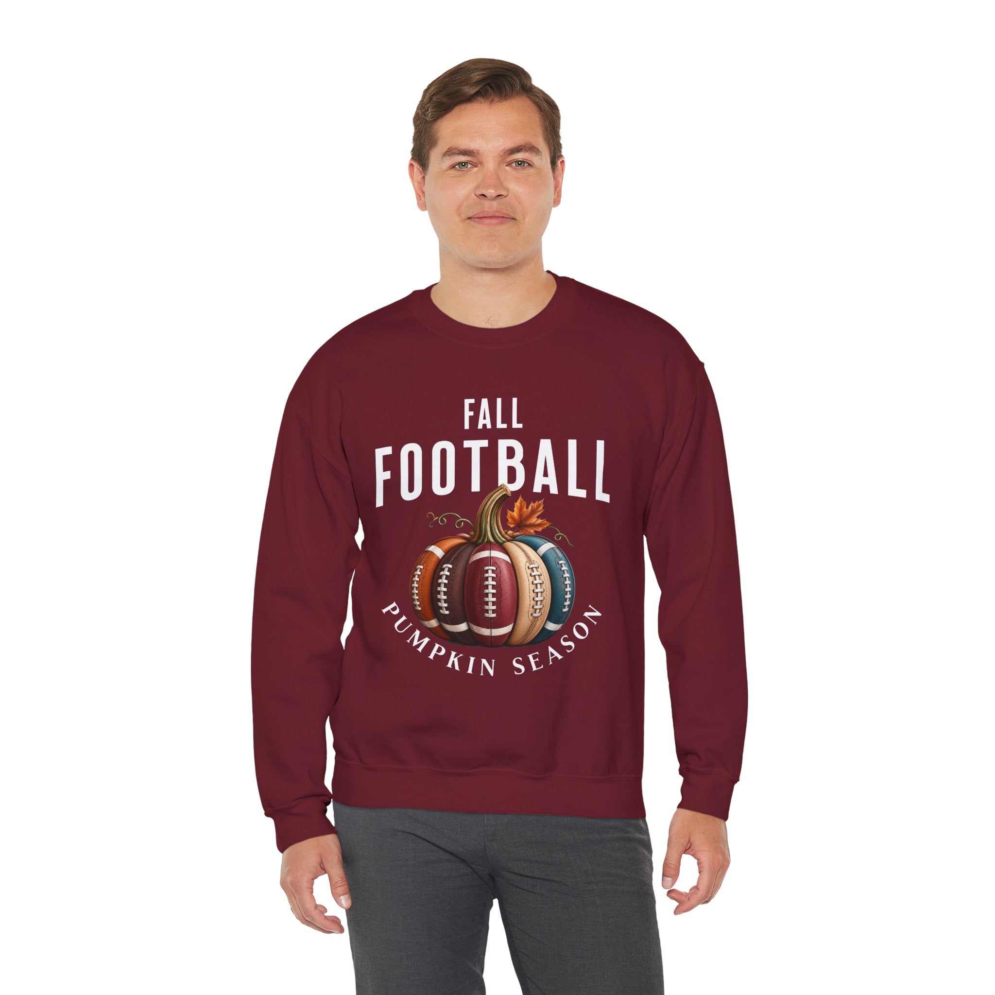 Fall Football Pumpkin Season Crewneck Sweatshirt