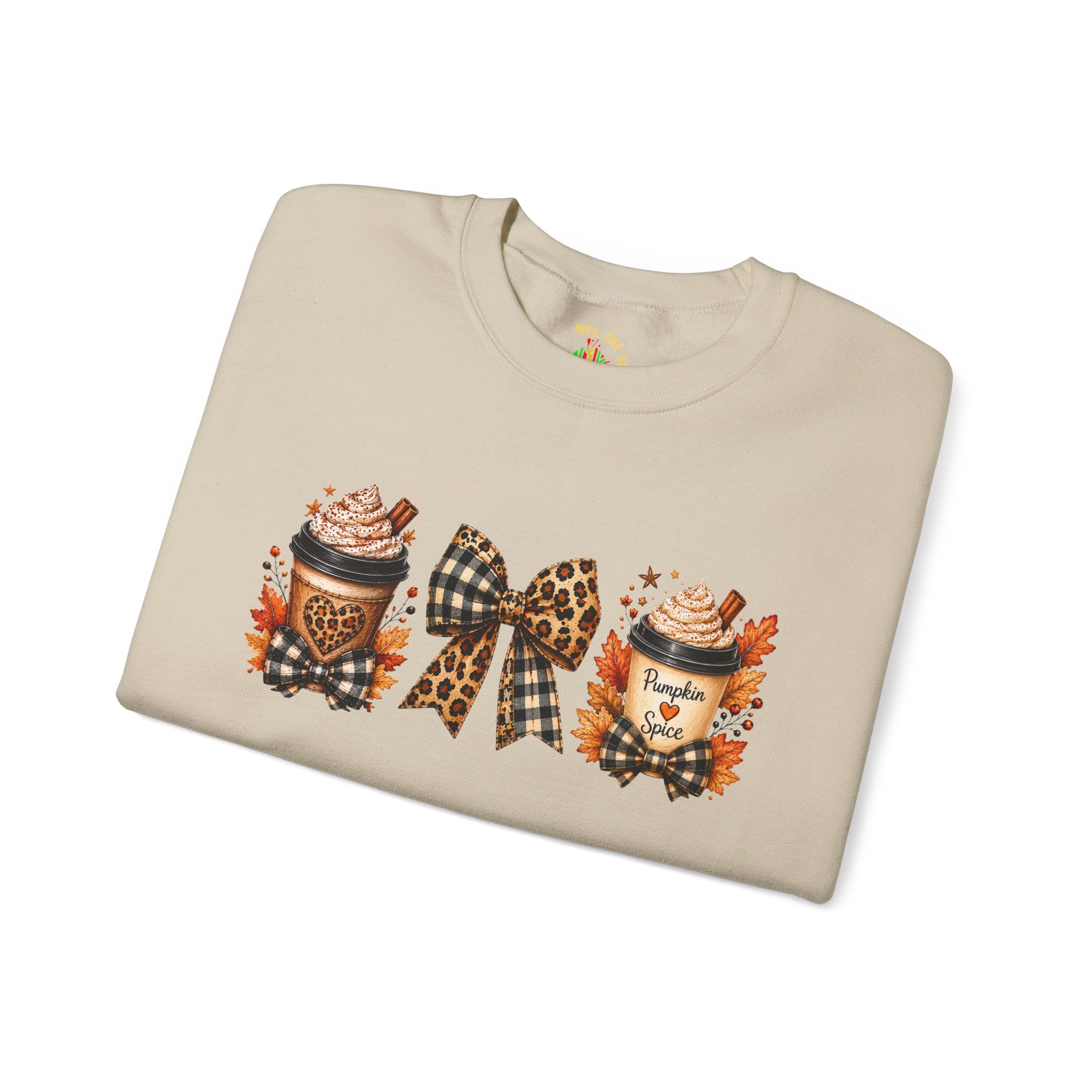 Festive Leopard Bow Christmas Crewneck Sweatshirt