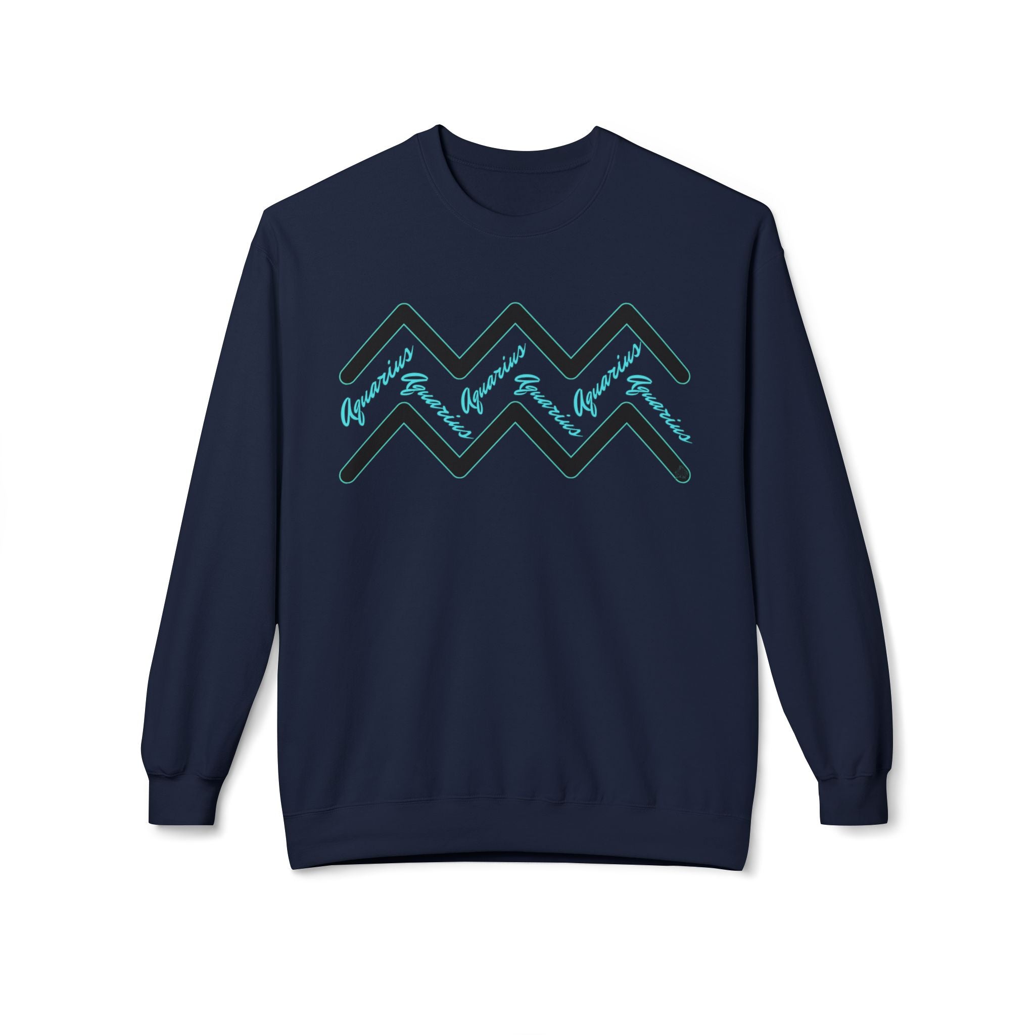 Aquarius Zodiac Crewneck Sweatshirt — Aquarius Symbol Astrological Sweatshirt