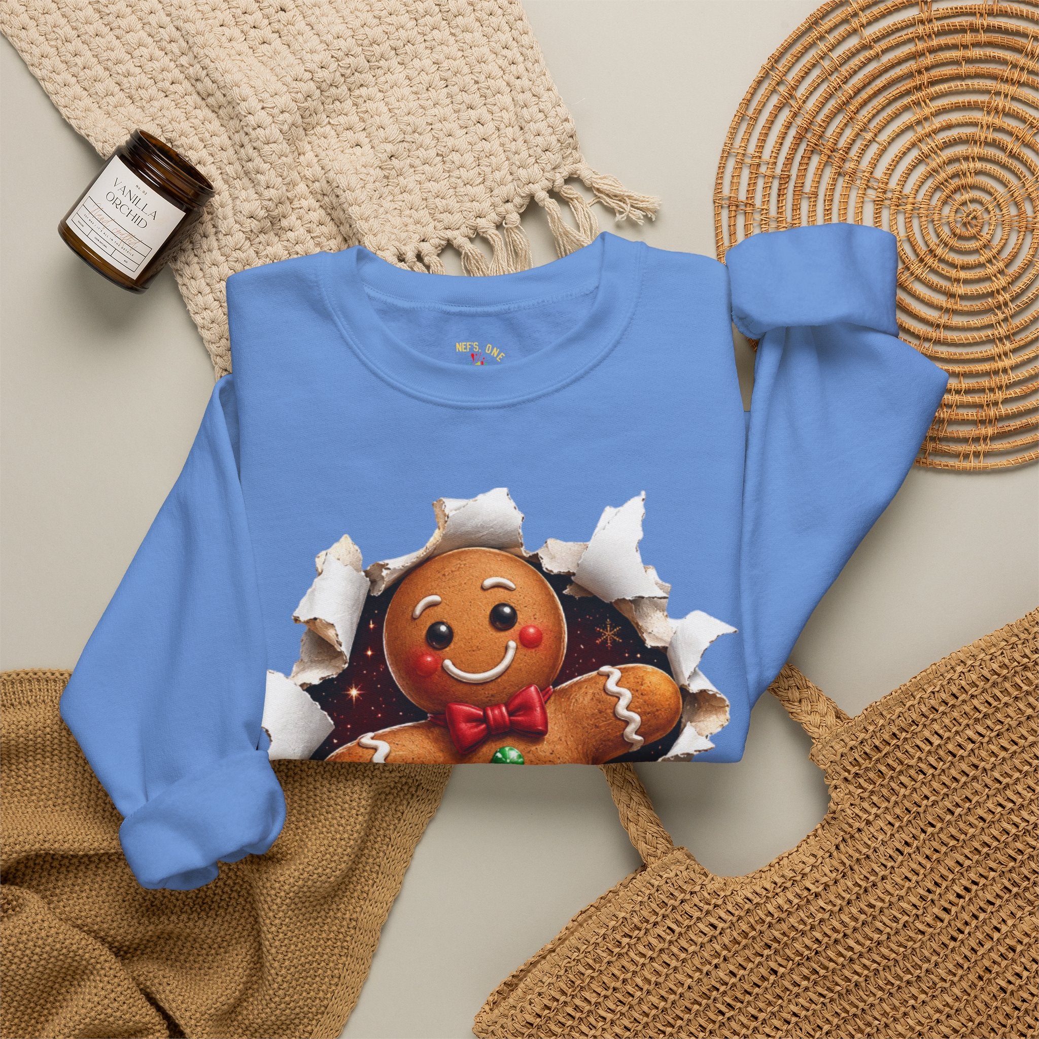 Gingerbread Man Christmas Crewneck Sweatshirt