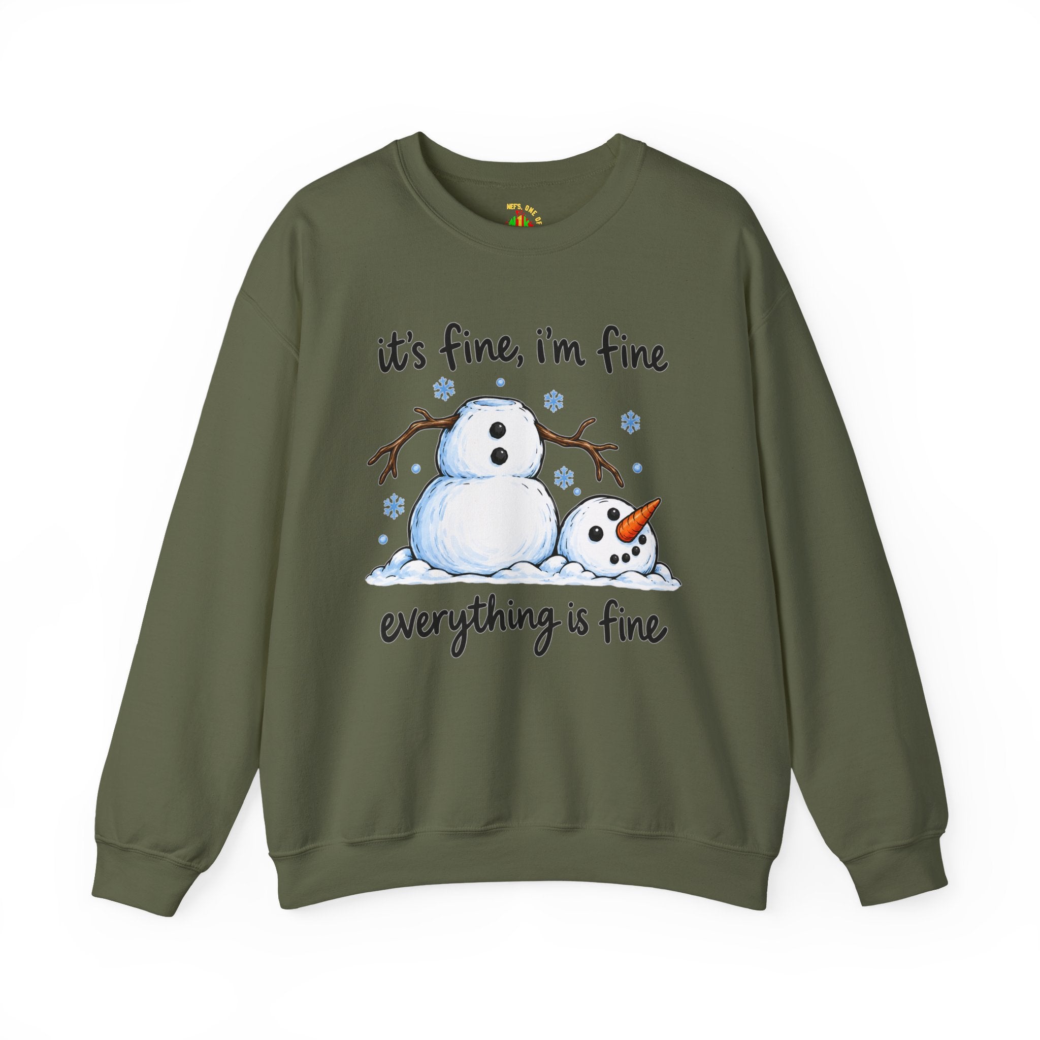 It’s Fine, I’m Fine, Everything Is Fine Snowman Christmas Sweatshirt