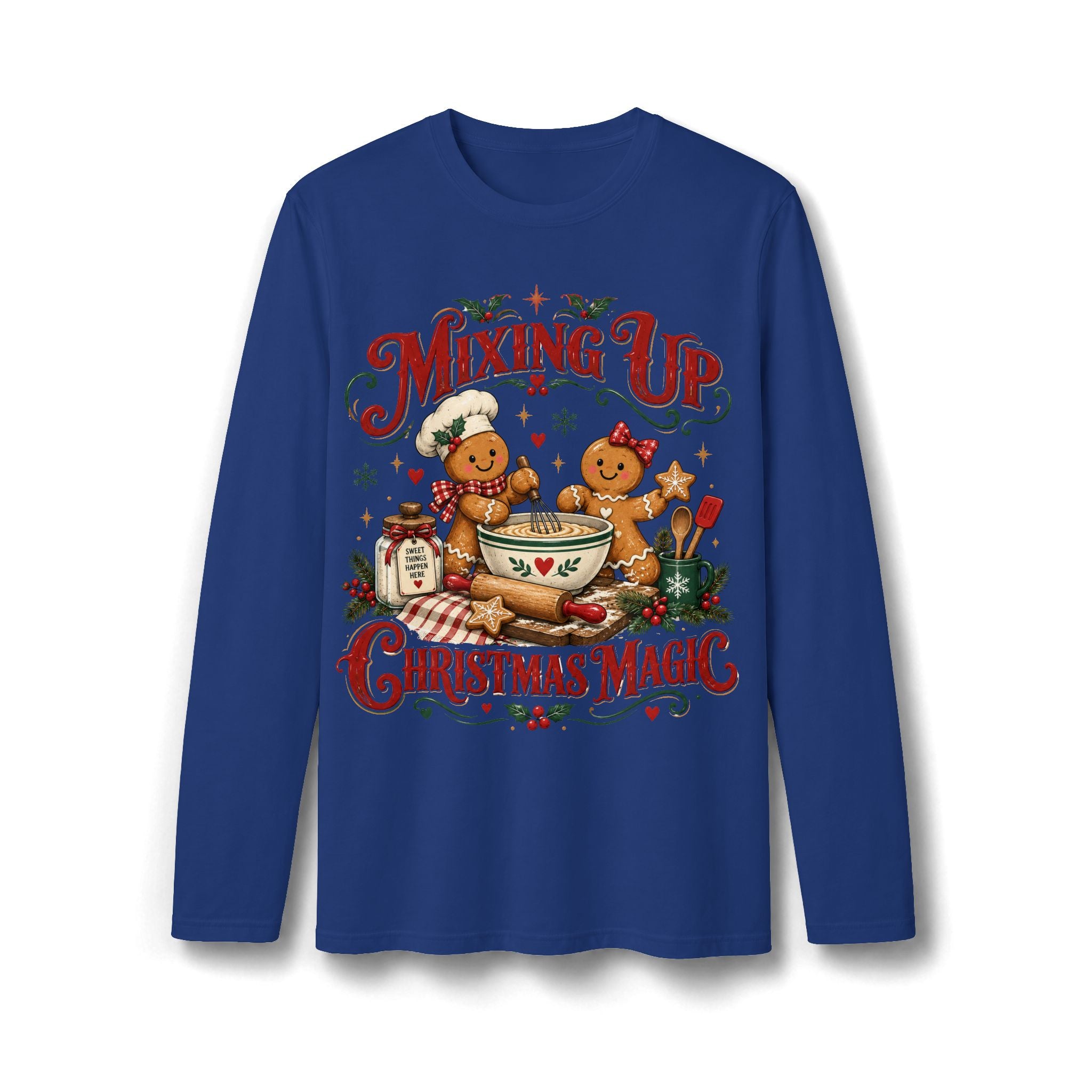 Mixing Up Christmas Magic Gingerbread Long Sleeve T-Shirt