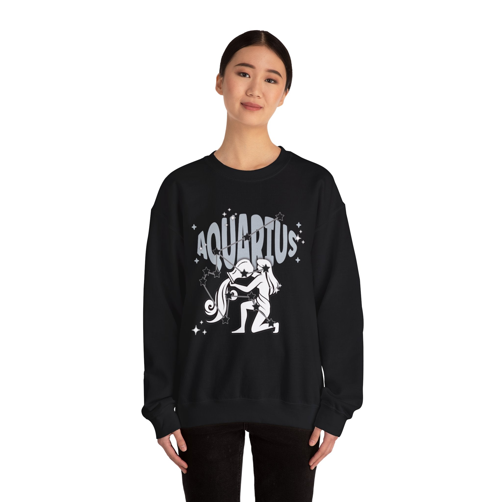 Aquarius Zodiac Casual classic unisex heavy blend crewneck sweatshirt
