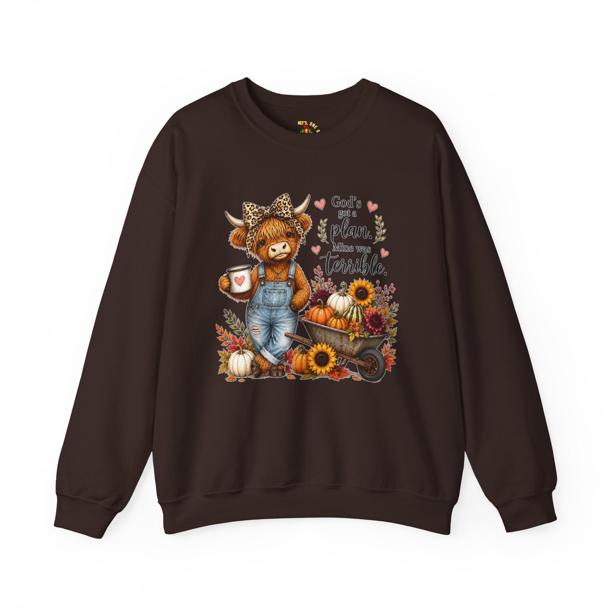 God’s Plan, Mine Was Terrible Bear Fall Crewneck Sweatshirt