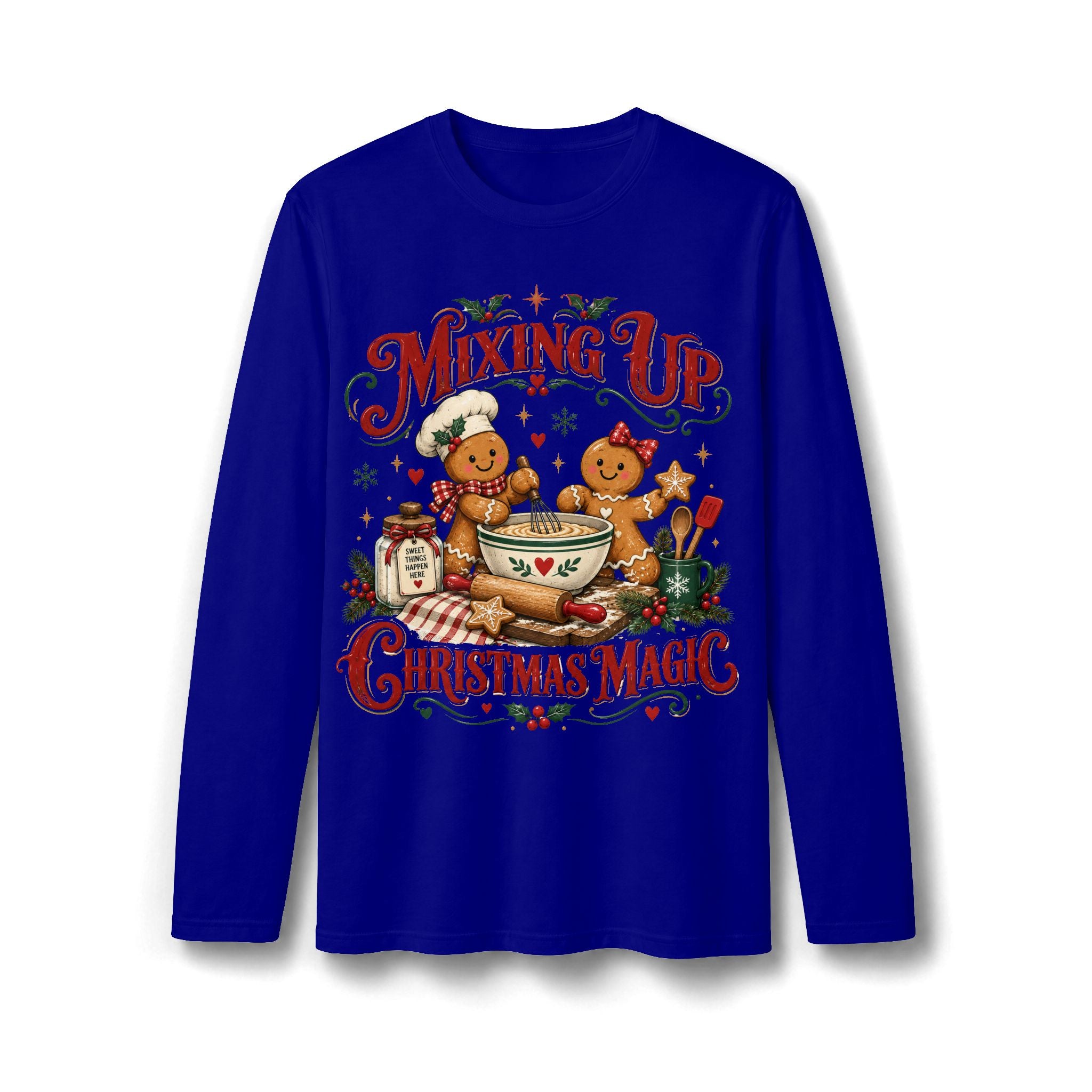 Mixing Up Christmas Magic Gingerbread Long Sleeve T-Shirt
