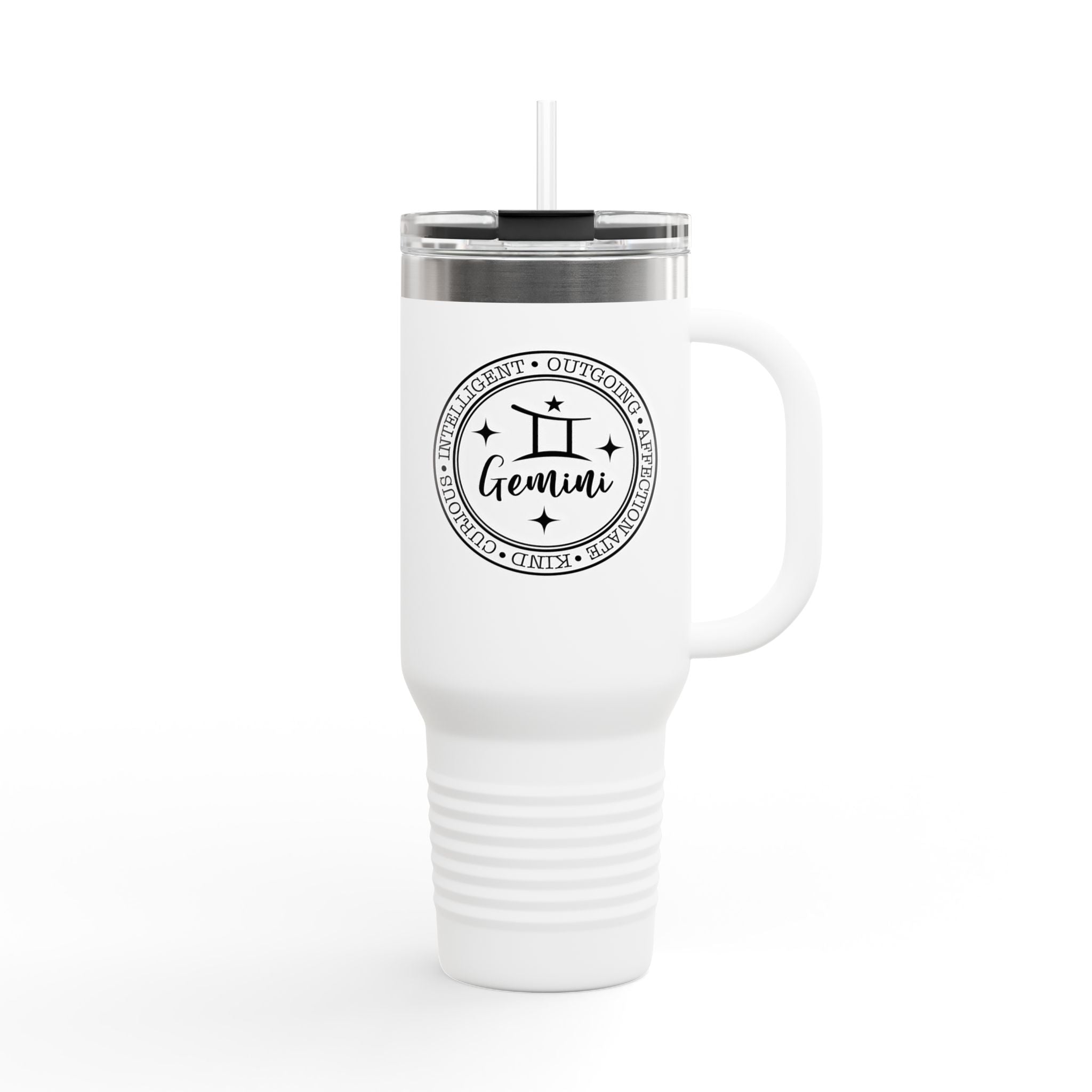 Gemini Insulated Travel Mug | Personalized 40oz Tumbler | Ideal Gift for Zodiac Lovers, Birthdays, Astrology, & Everyday Use