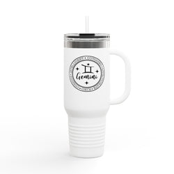 Gemini Insulated Travel Mug | Personalized 40oz Tumbler | Ideal Gift for Zodiac Lovers, Birthdays, Astrology, & Everyday Use