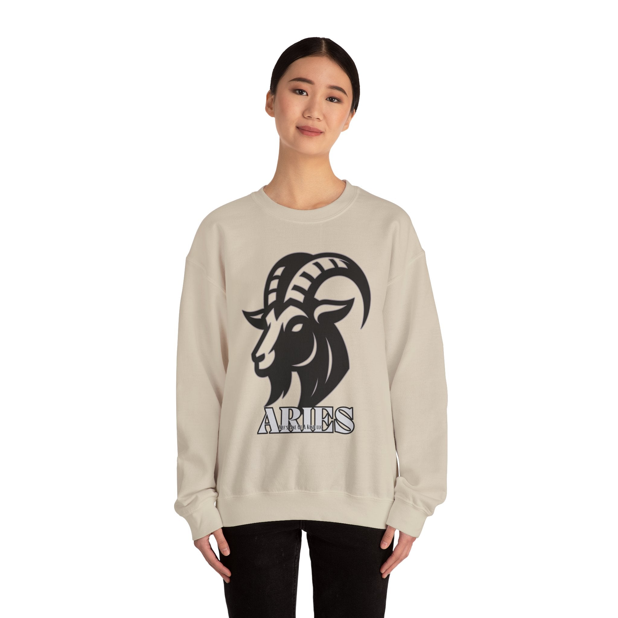 Aries Zodiac Unisex Casual Crewneck Sweatshirt