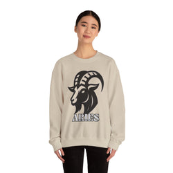Aries Zodiac Unisex Casual Crewneck Sweatshirt