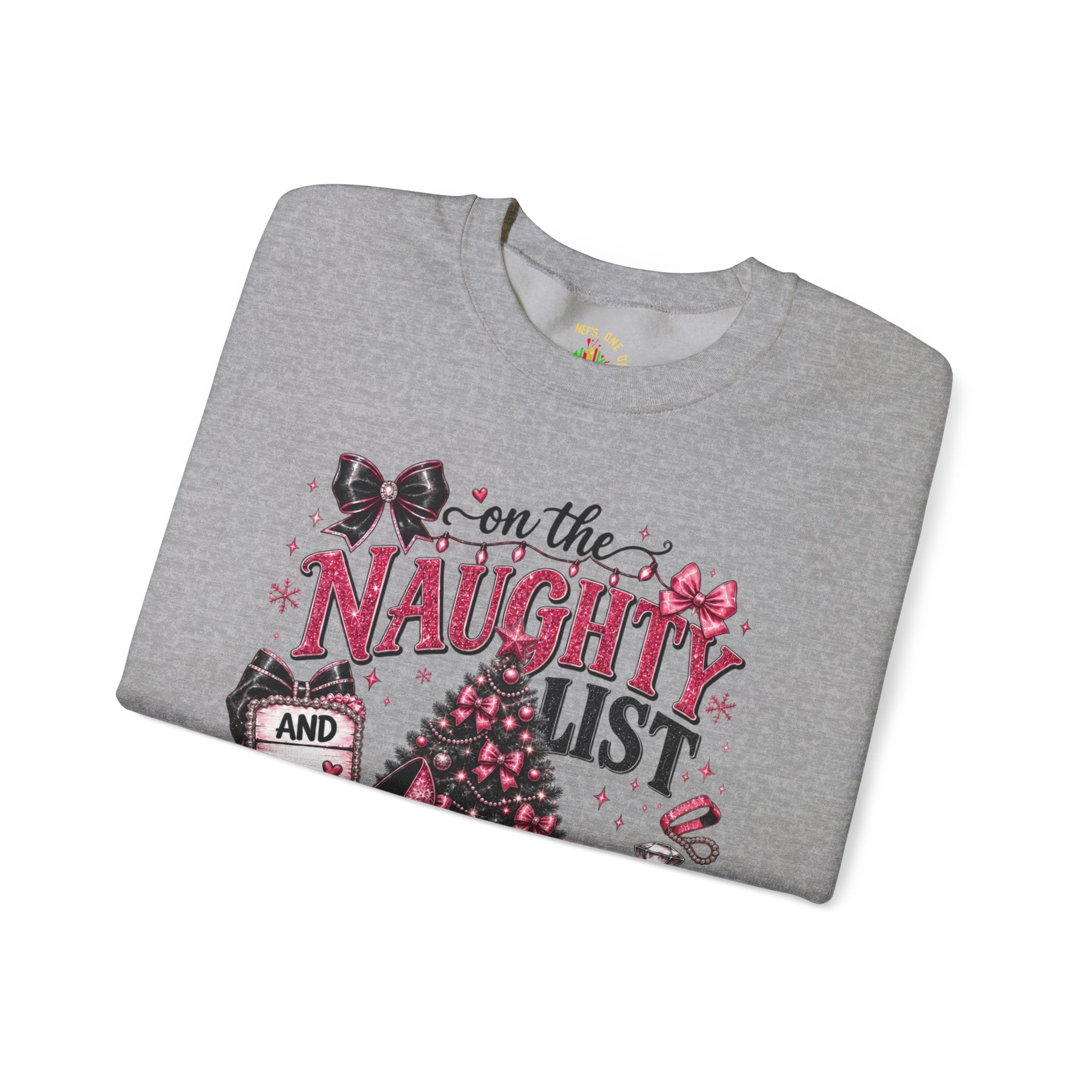 On the Naughty List Christmas Crewneck Sweatshirt