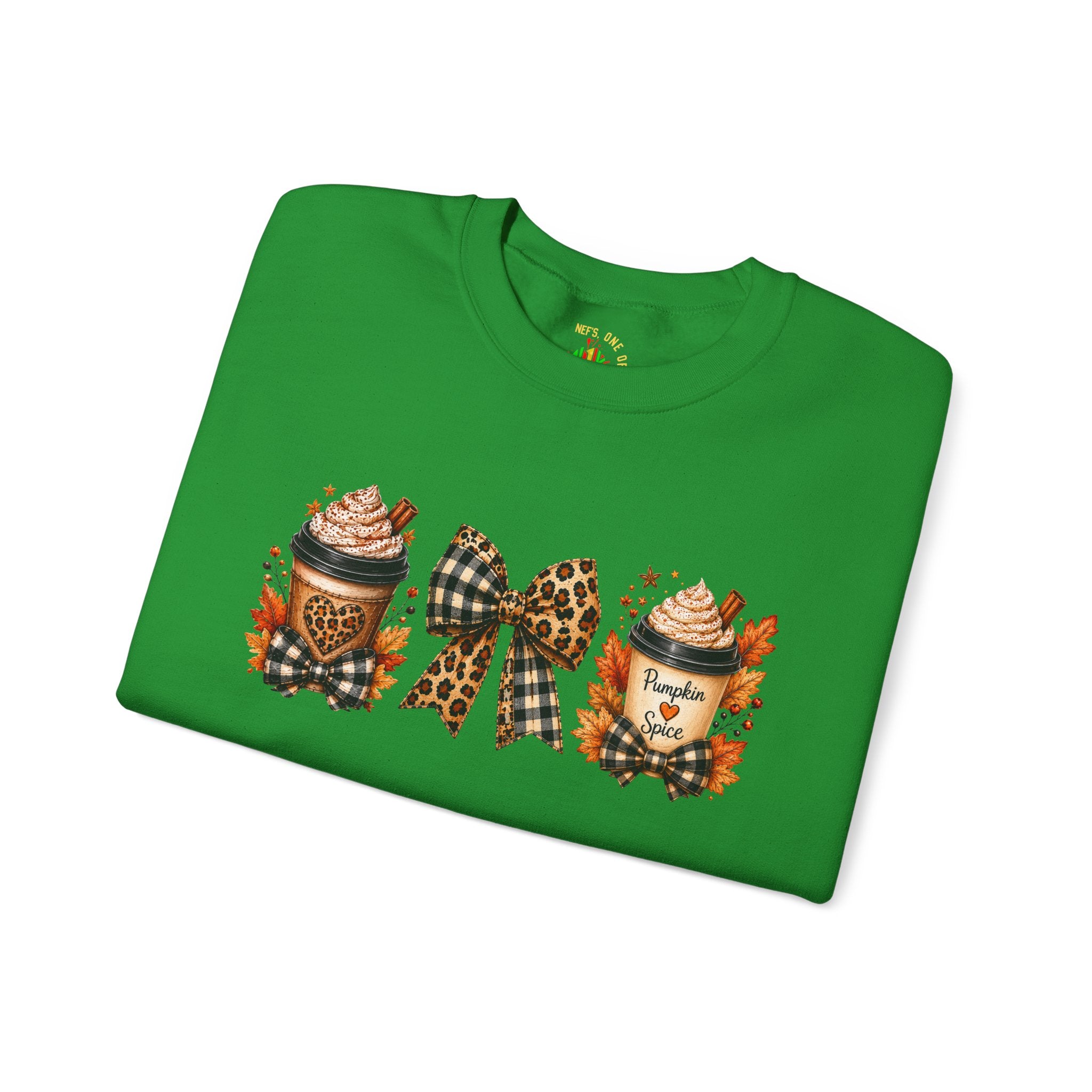 Festive Leopard Bow Christmas Crewneck Sweatshirt