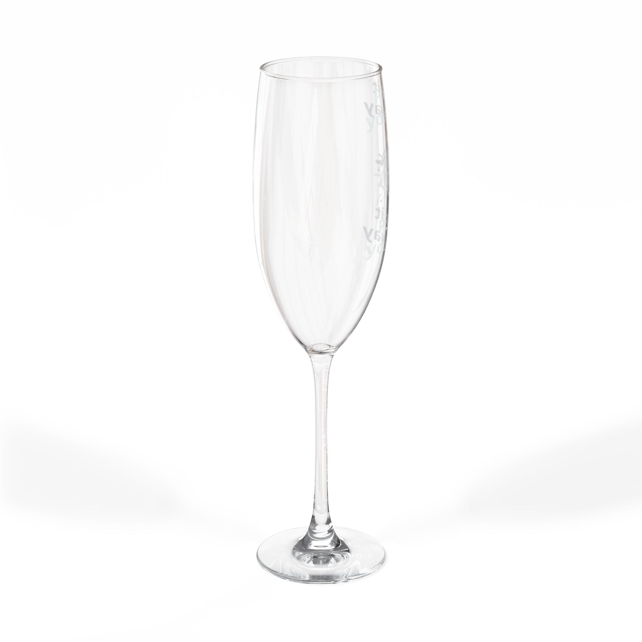 Engraved 8oz Champagne Glass — Personalized Stemless Flute for Weddings & Celebrations