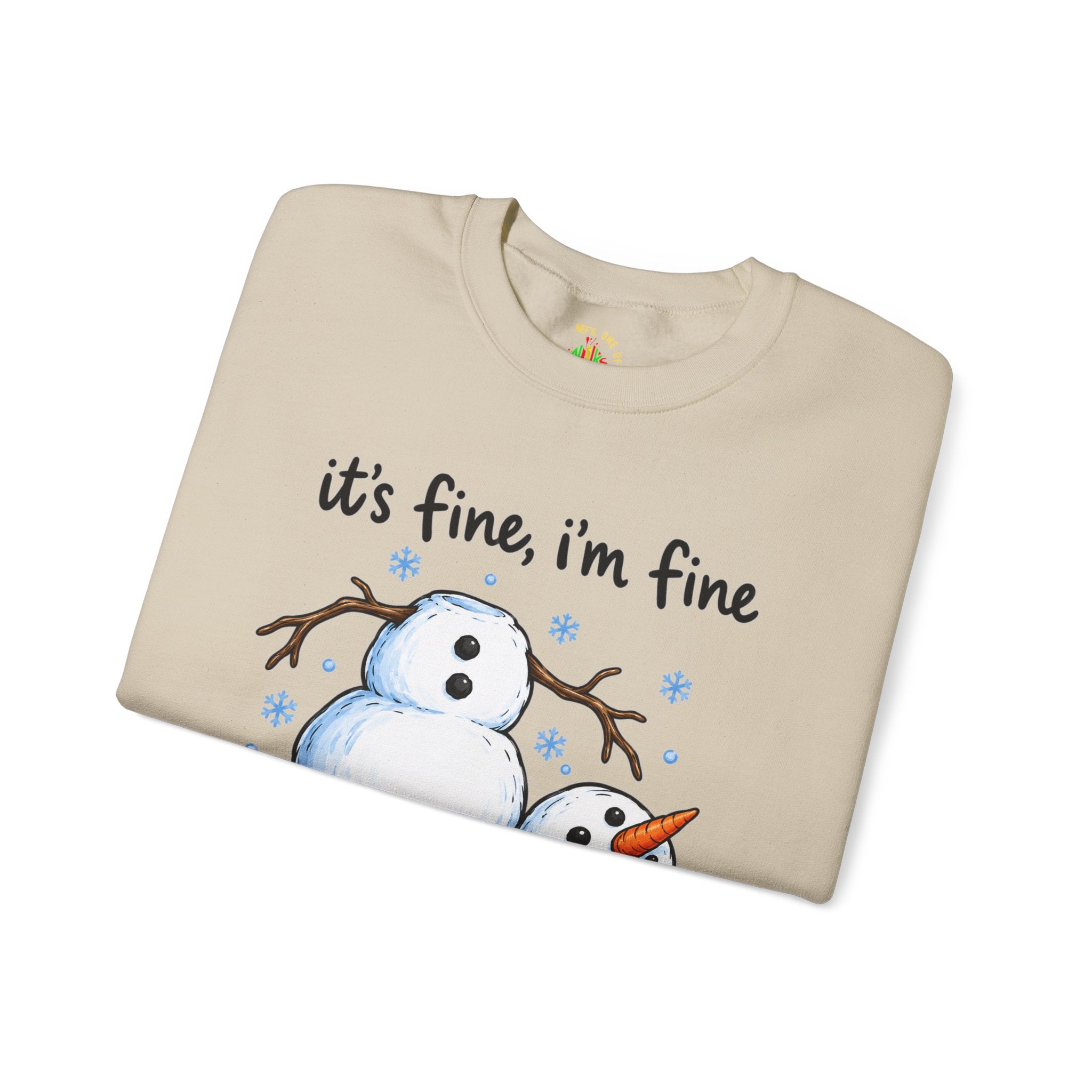 It’s Fine, I’m Fine, Everything Is Fine Snowman Christmas Sweatshirt