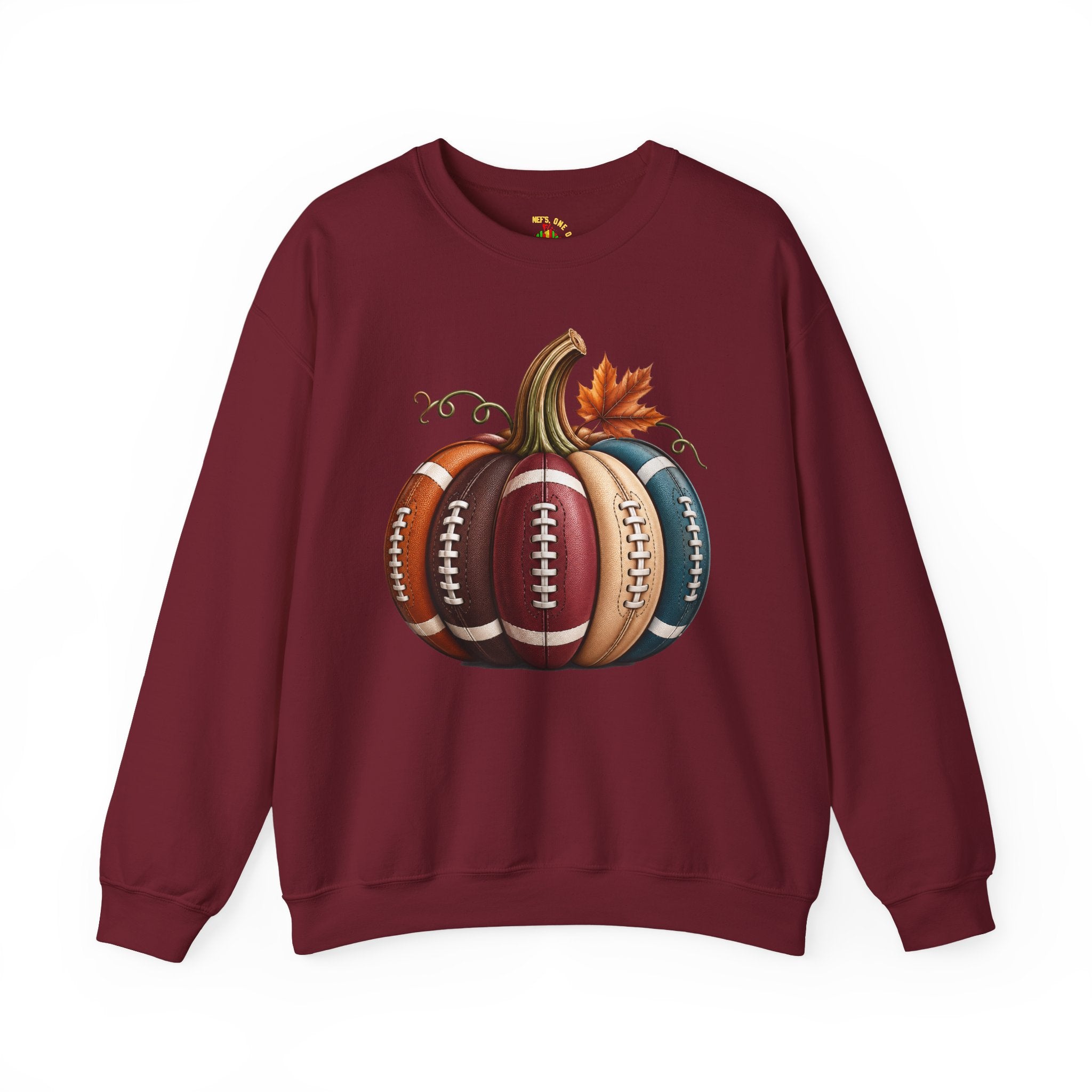 Fall Football Pumpkin Crewneck Sweatshirt