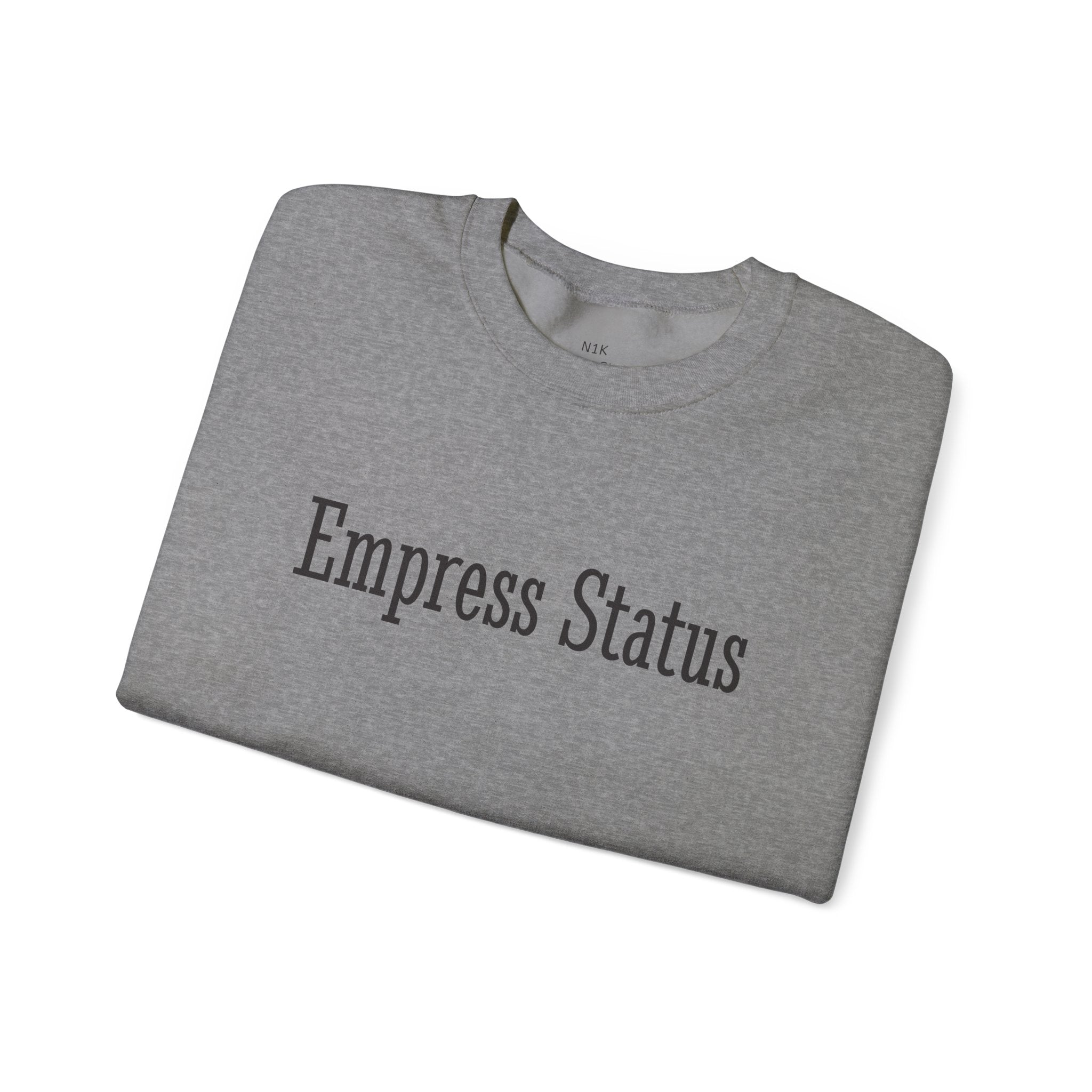 Empress Status Black Glitter Print Unisex Heavy Blend™ Crewneck Sweatshirt