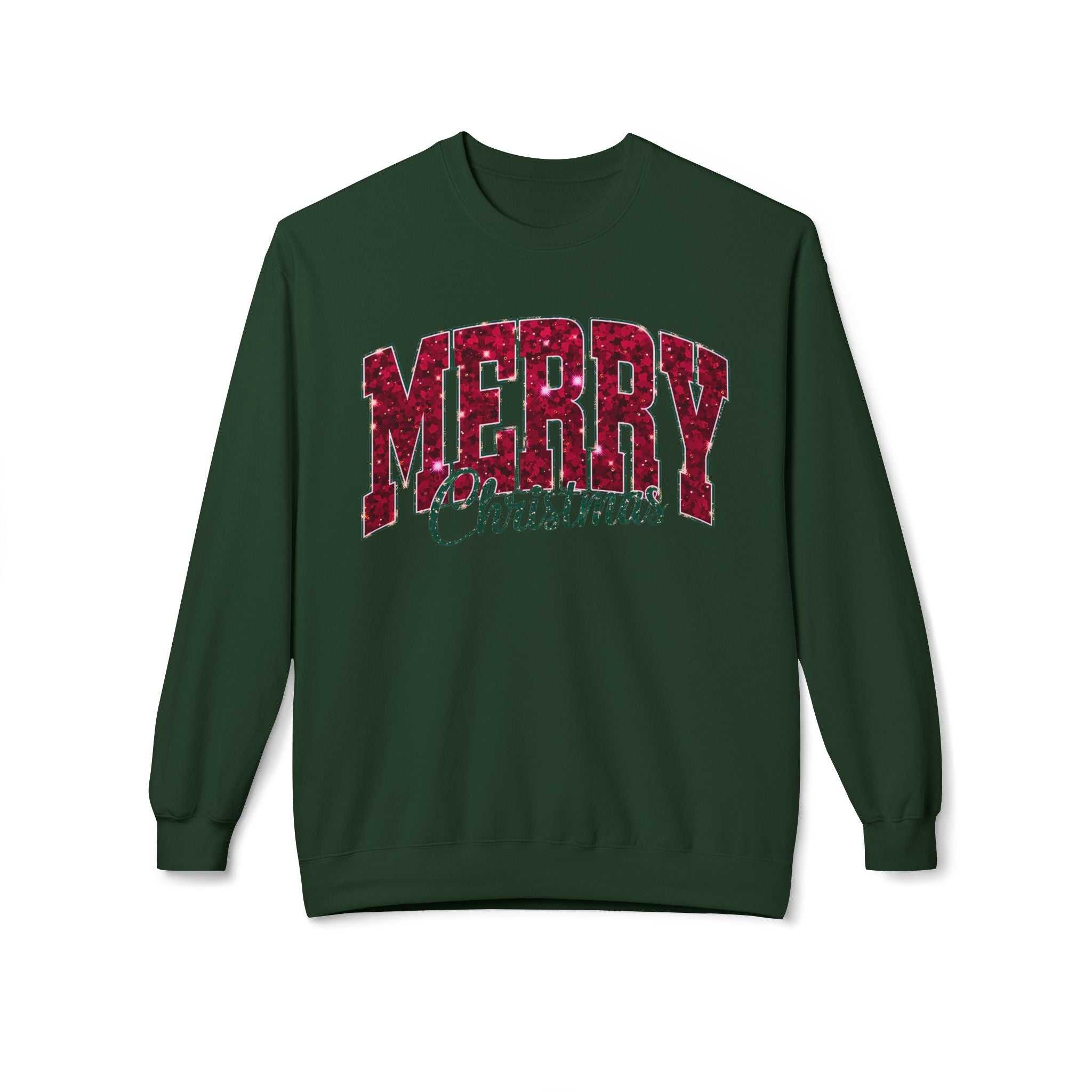 Merry Christmas Plaid Crewneck SweatshirtSweatshirtMerry Christmas Plaid