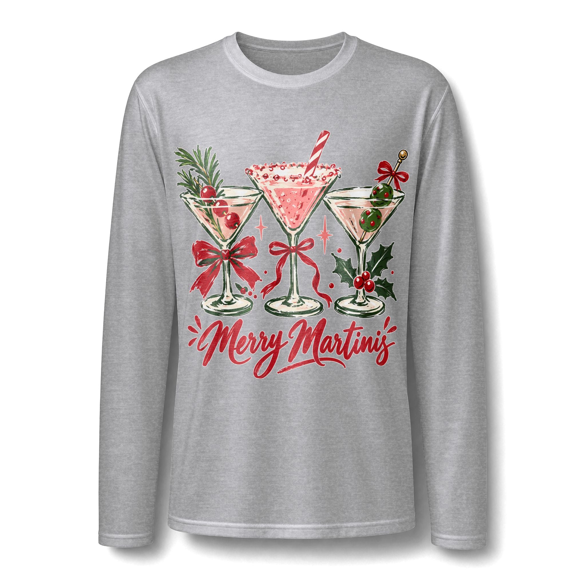 Merry Martinis Christmas Long Sleeve T-Shirt