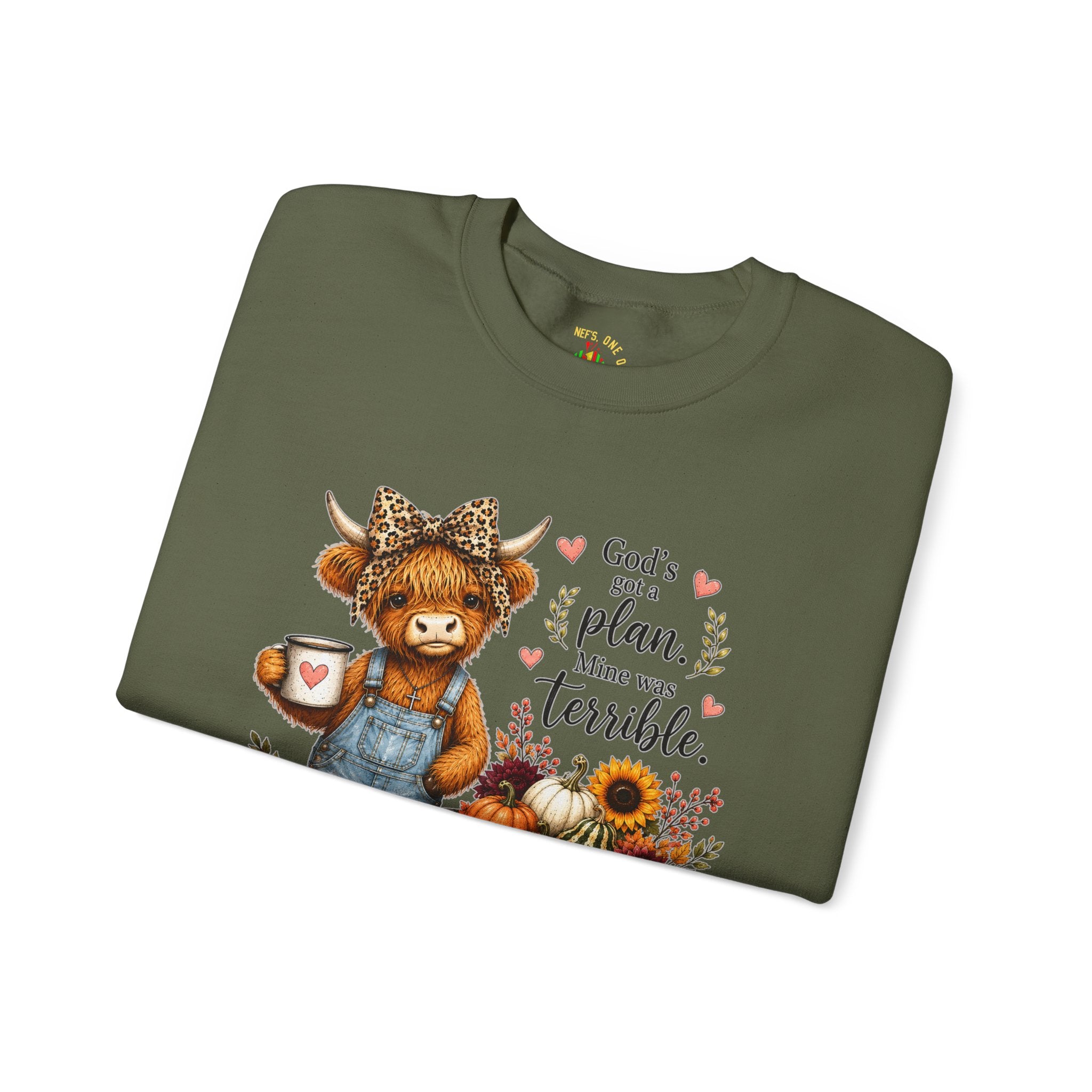 God’s Plan, Mine Was Terrible Bear Fall Crewneck Sweatshirt