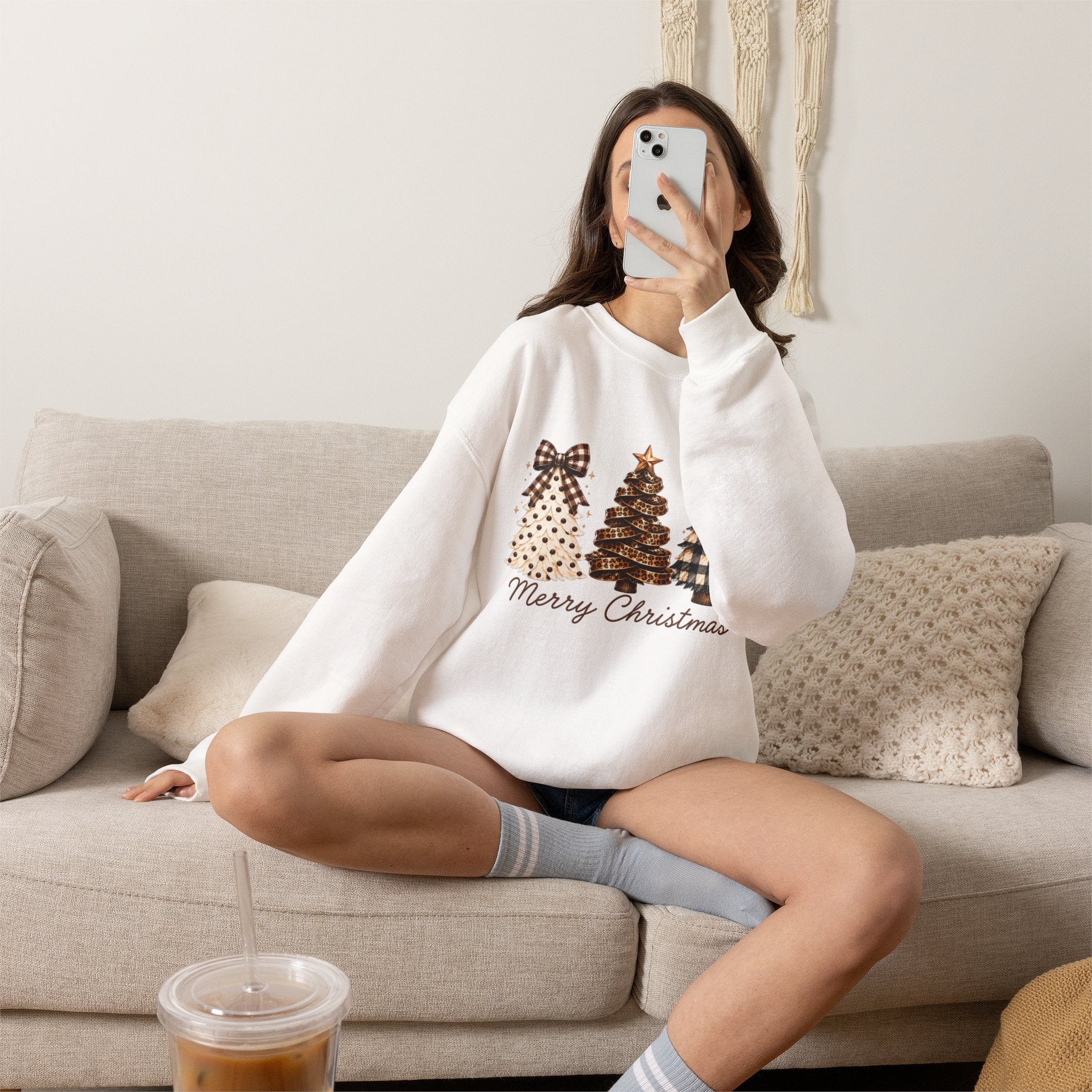 Merry Christmas Christmas Tree Crewneck Sweatshirt