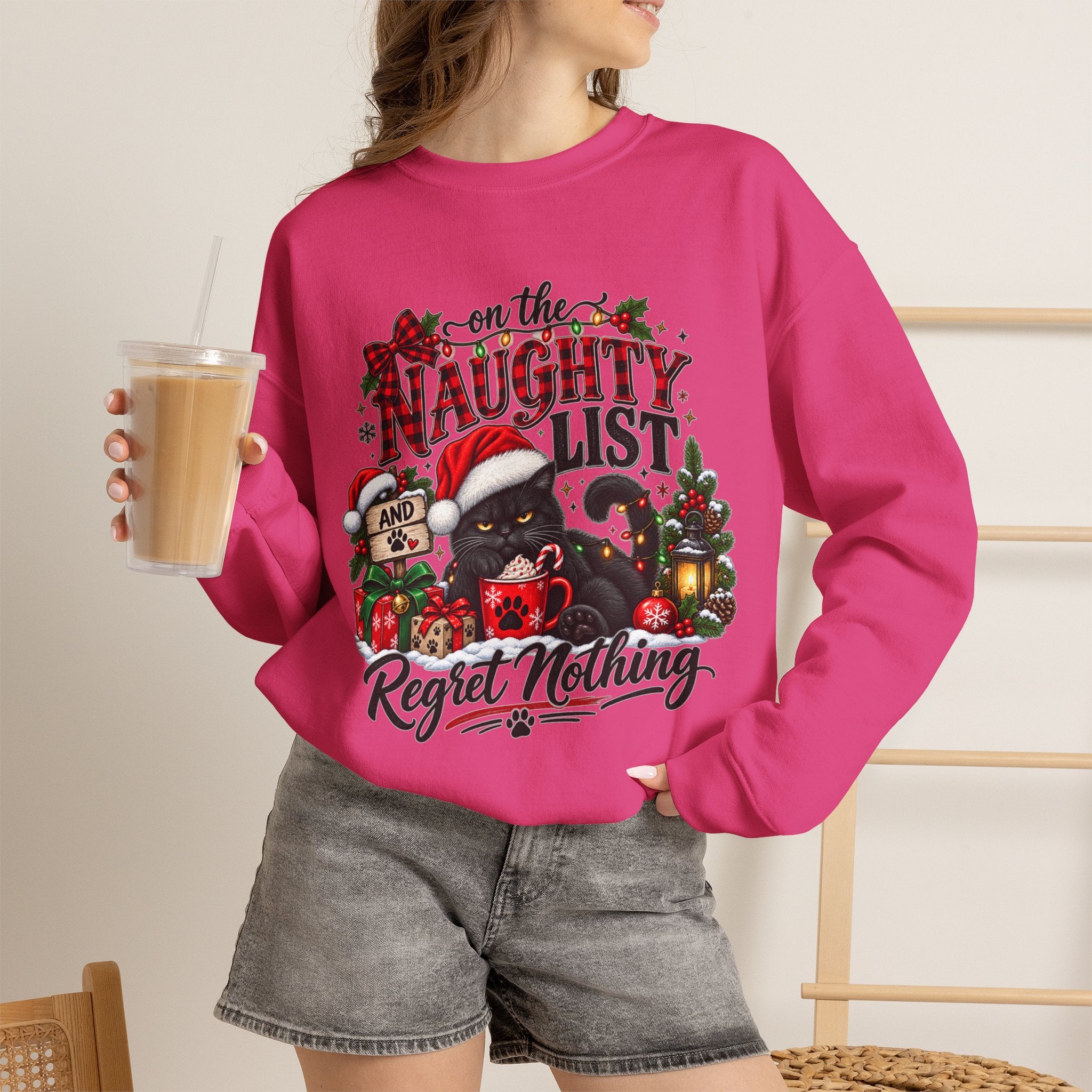 On the Naughty List Christmas Crewneck Sweatshirt