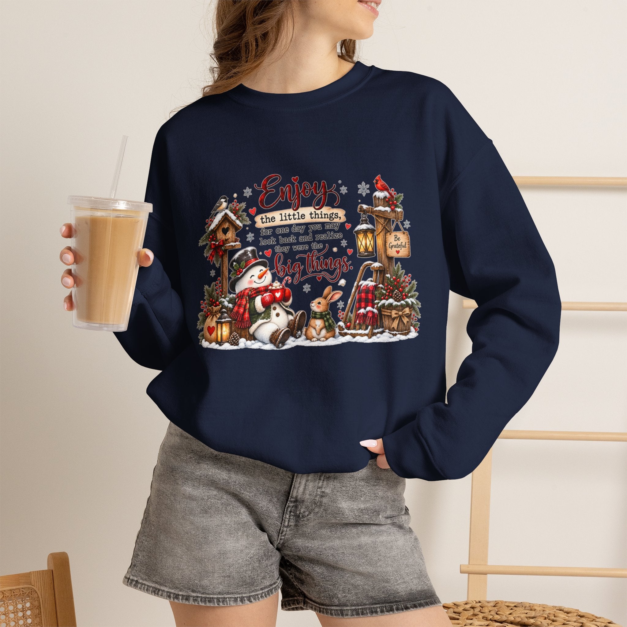 Enjoy the Little Things Christmas Crewneck Sweatshirt