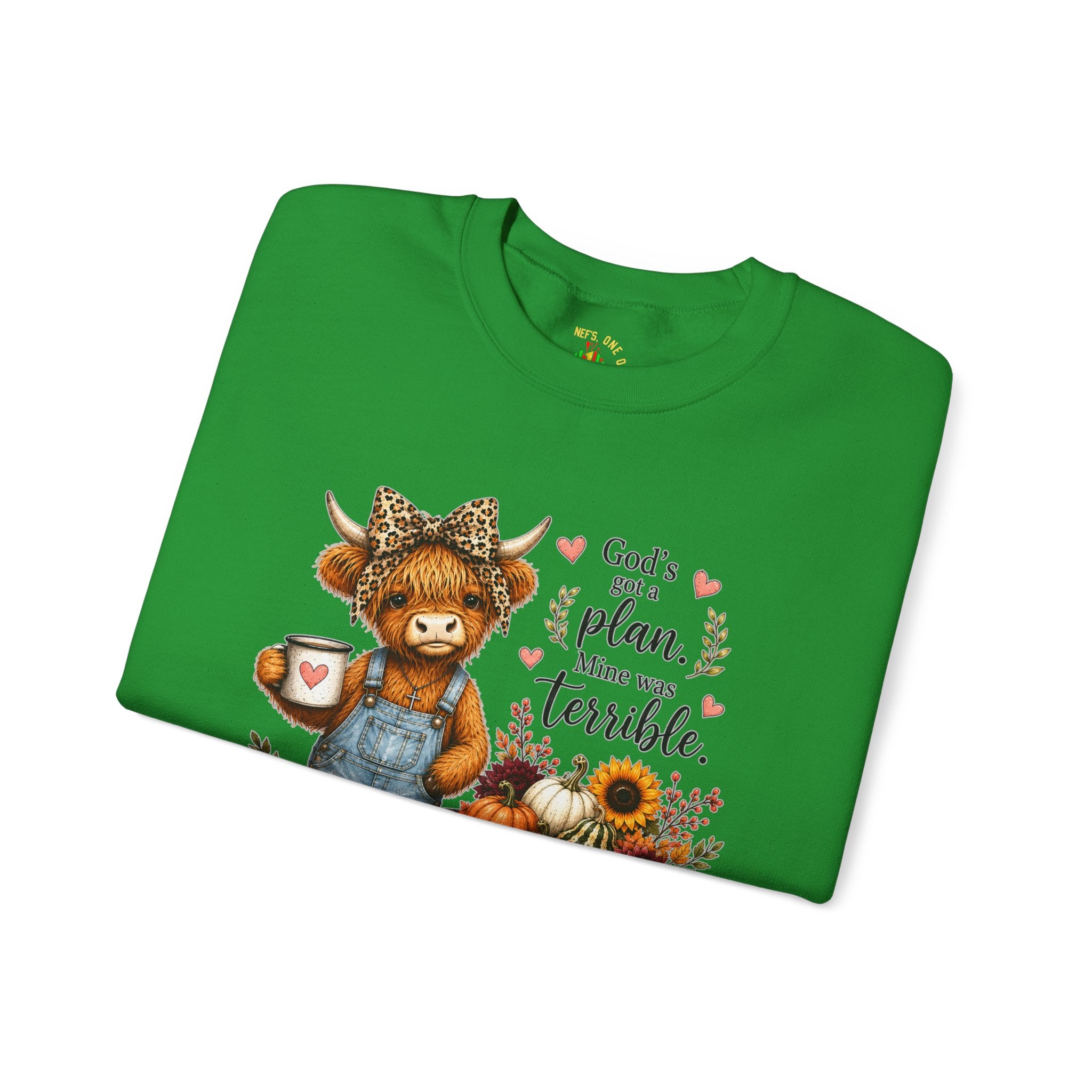 God’s Plan, Mine Was Terrible Bear Fall Crewneck Sweatshirt