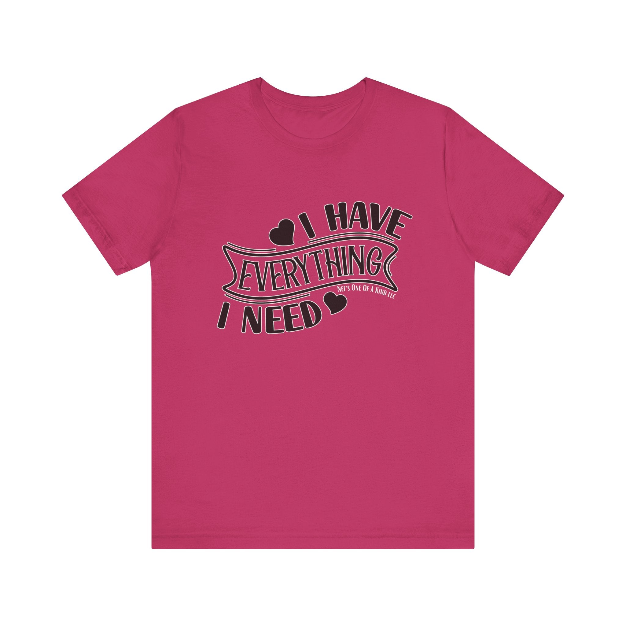 I Have Everything I Need Valentine Casual Soft Unisex Jersey Short Sleeve Tee
