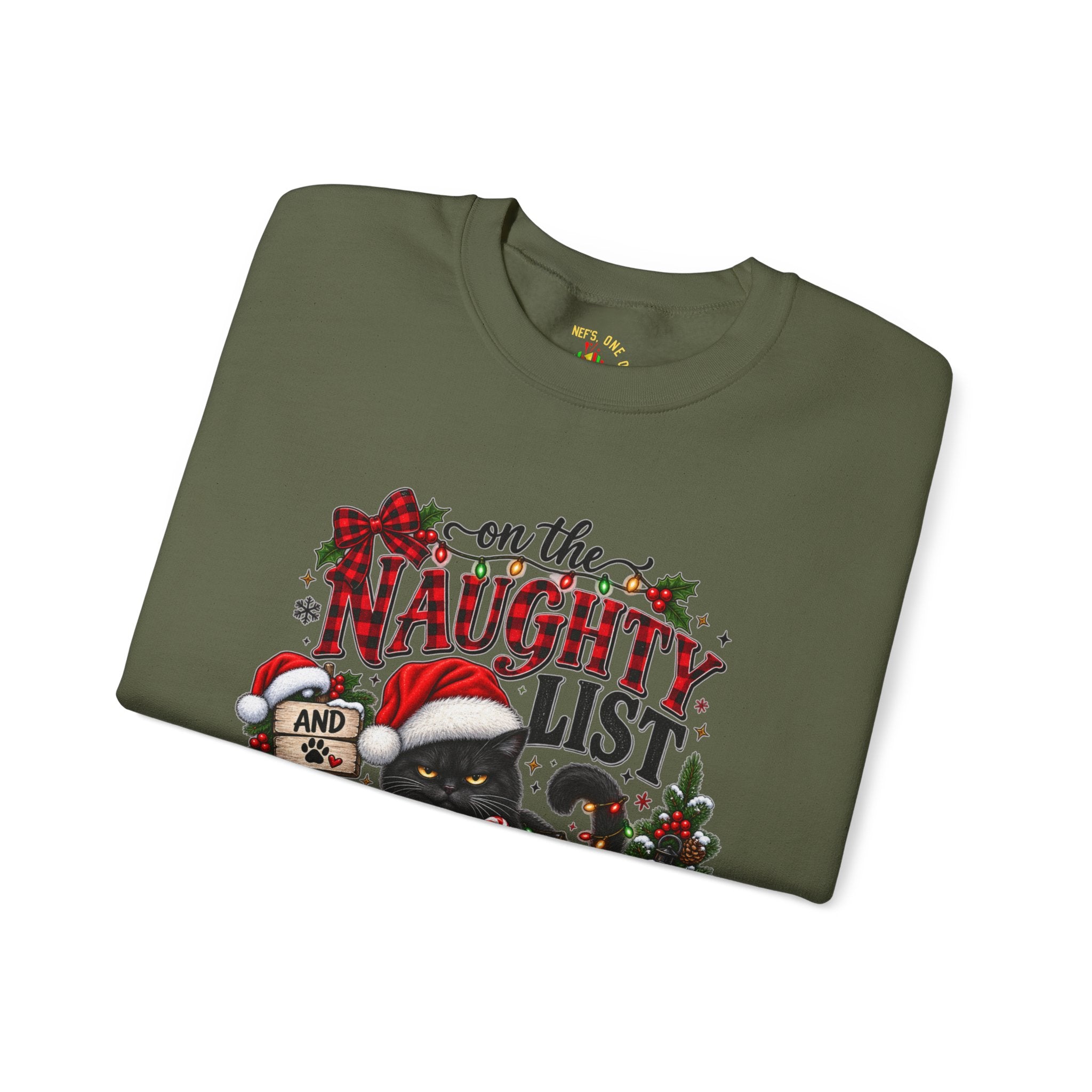 On the Naughty List Christmas Crewneck Sweatshirt