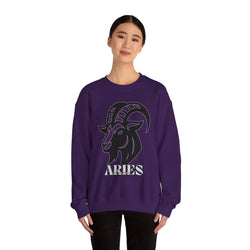 Aries Zodiac Unisex Casual Crewneck Sweatshirt