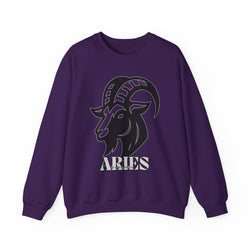 Aries Zodiac Unisex Casual Crewneck Sweatshirt