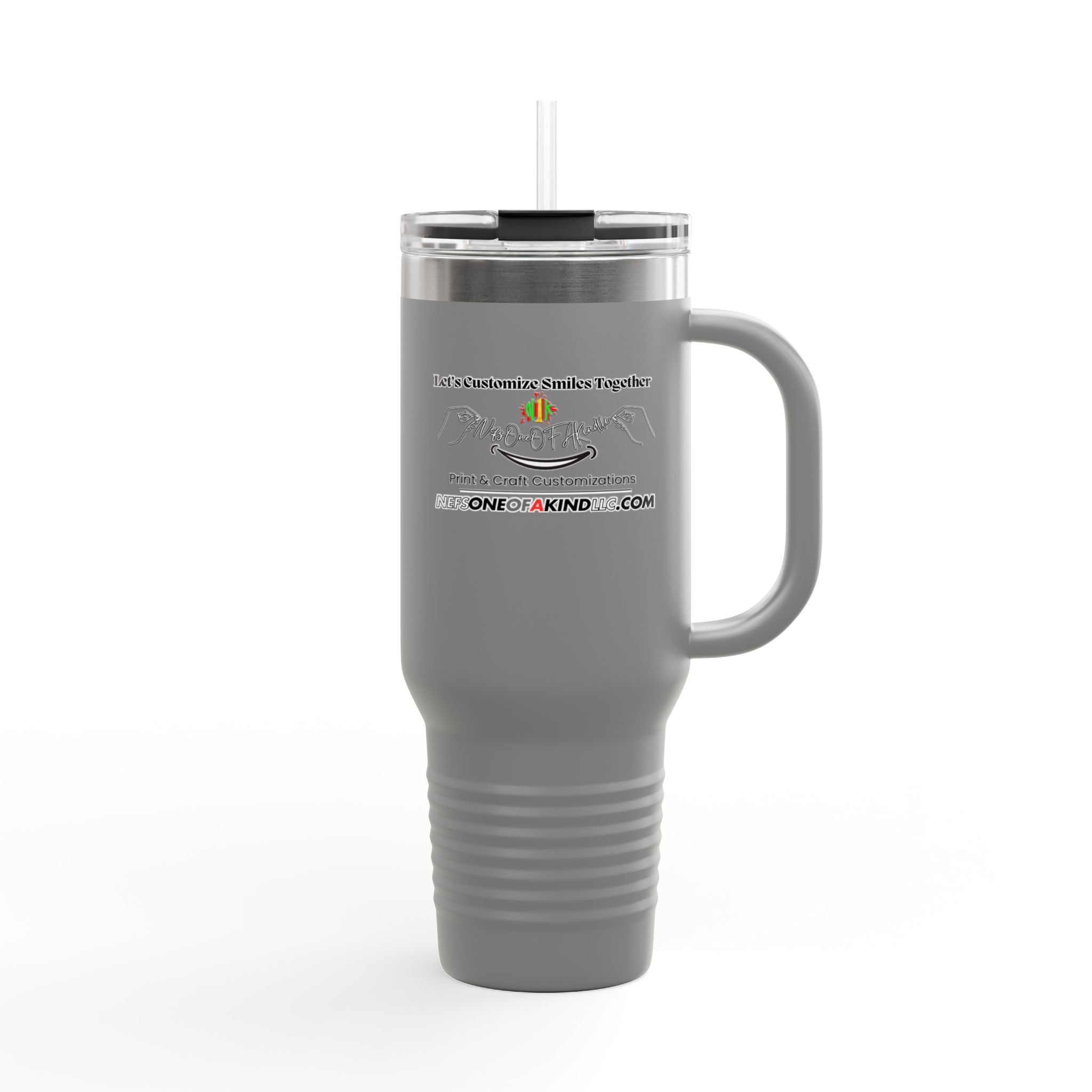 Nef's One Of A Kind Let's Customize Smiles Together Insulated Travel Mug, 40oz