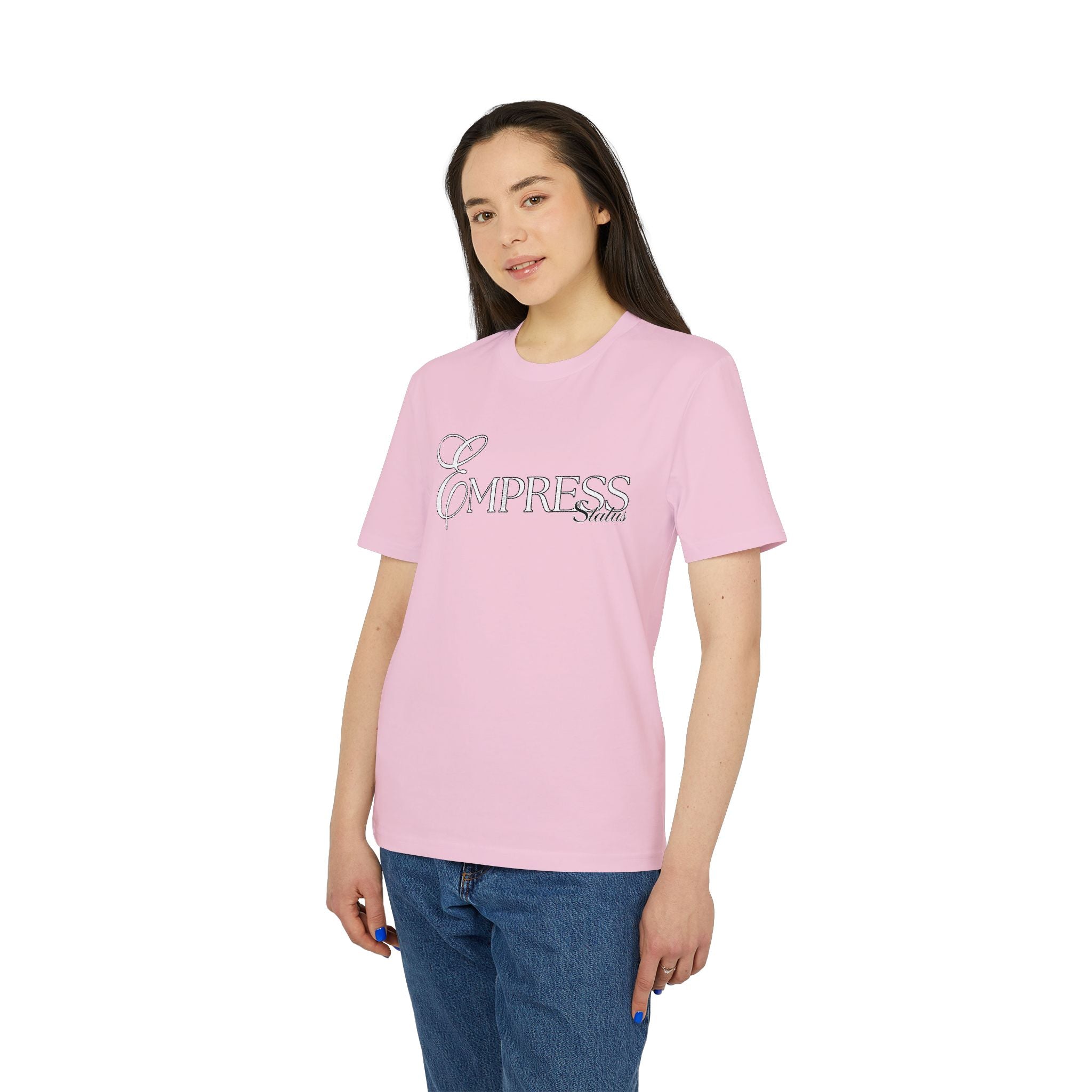 Empress Status Embroidered T-Shirt for Creators, Fashionable Graphic TT-ShirtEmpress Status Embroidered T-Shirt
