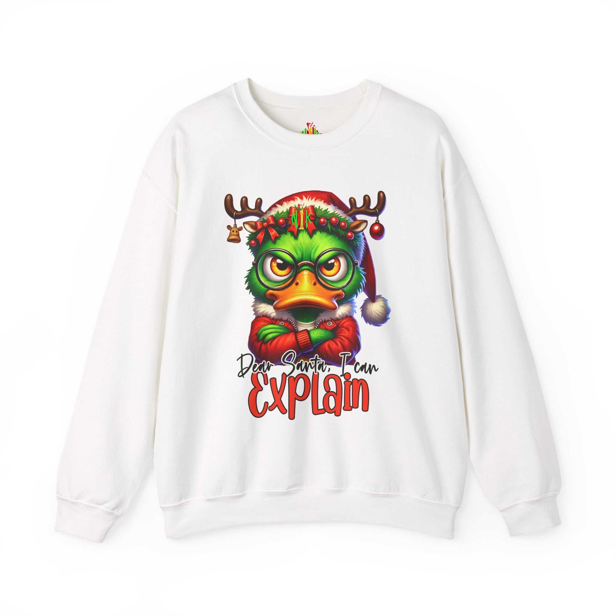 Dear Santa I Can Explain Sweatshirt — Funny Christmas CrewneckSweatshirtExplain Unisex Heavy Blend™ Crewneck Sweatshirt