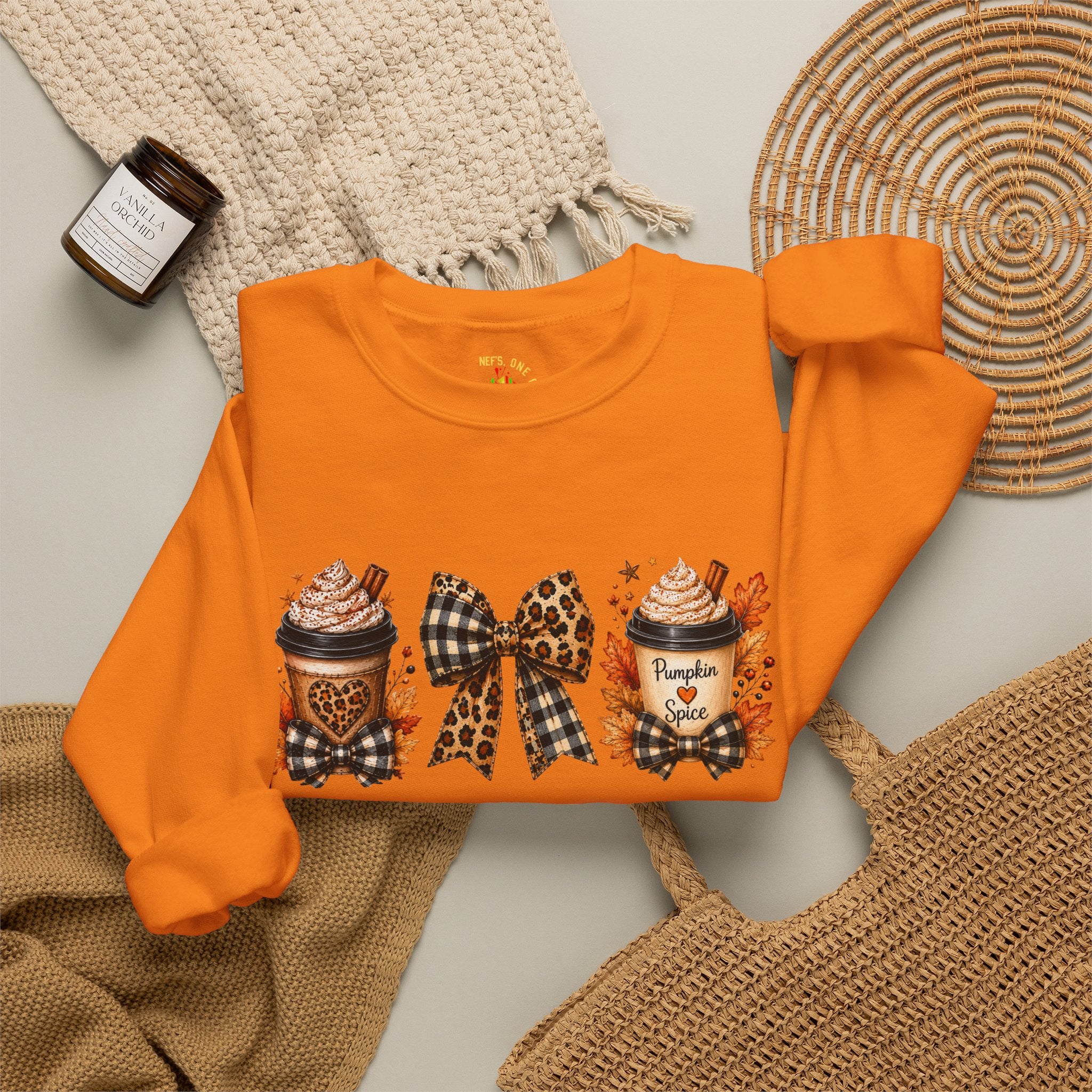 Festive Leopard Bow Christmas Crewneck Sweatshirt