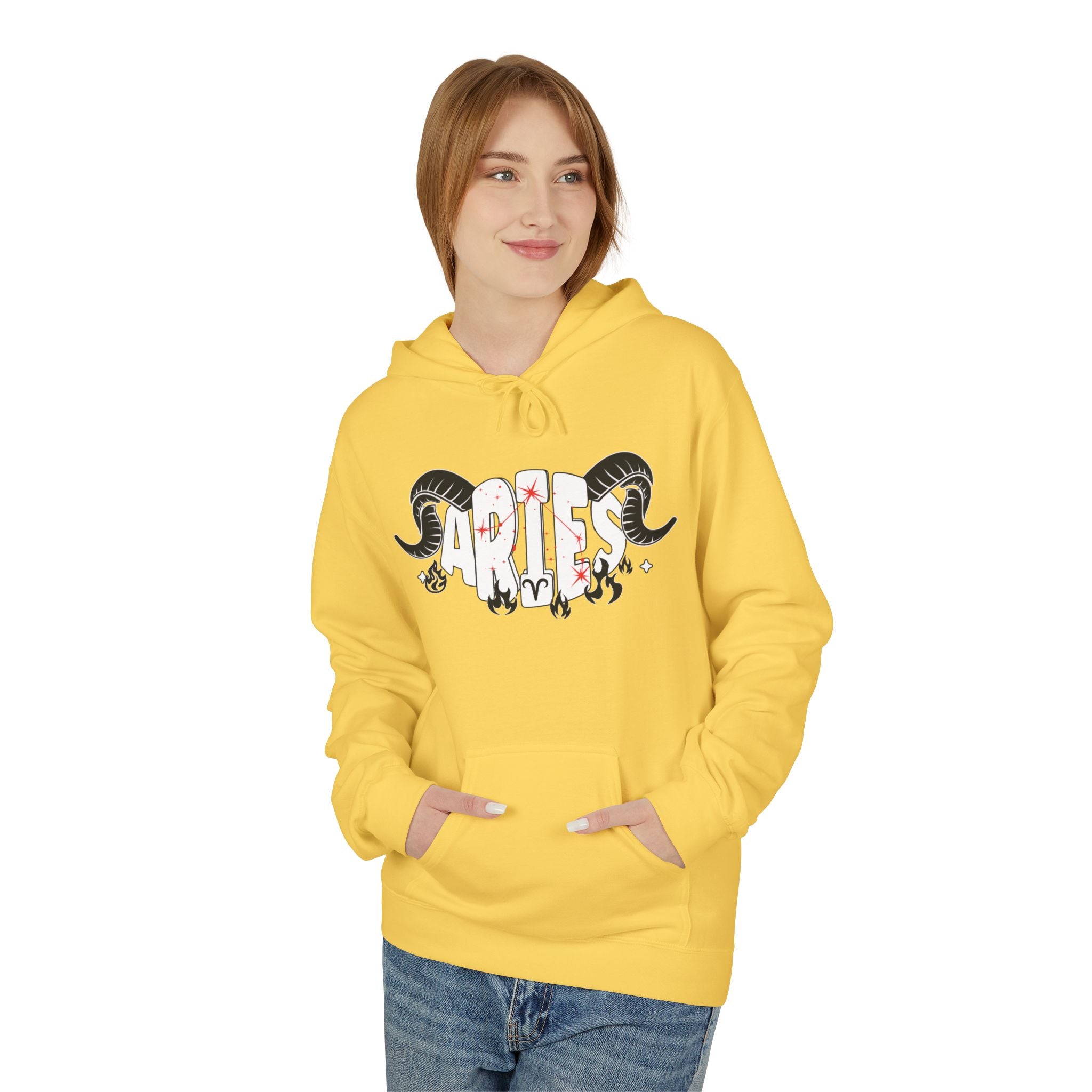 Aries Ram Zodiac Hoodie — Astrological Sign Graphic Pullover