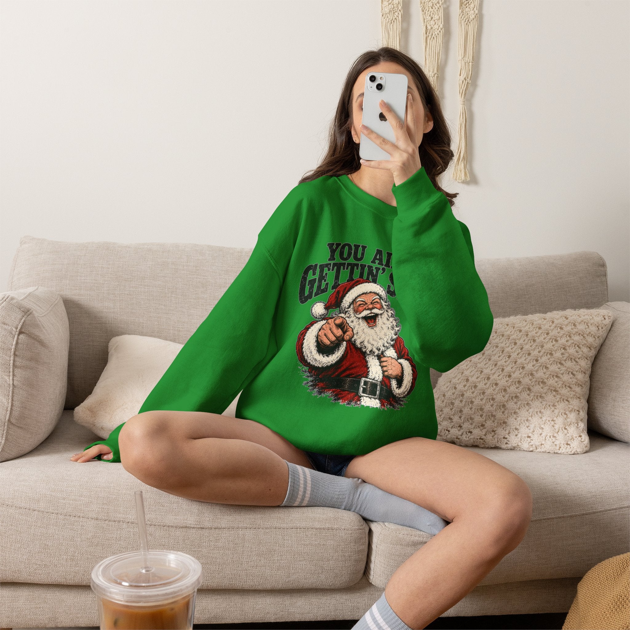 You Ain’t Gettin’ Sh*t Santa Christmas Sweatshirt