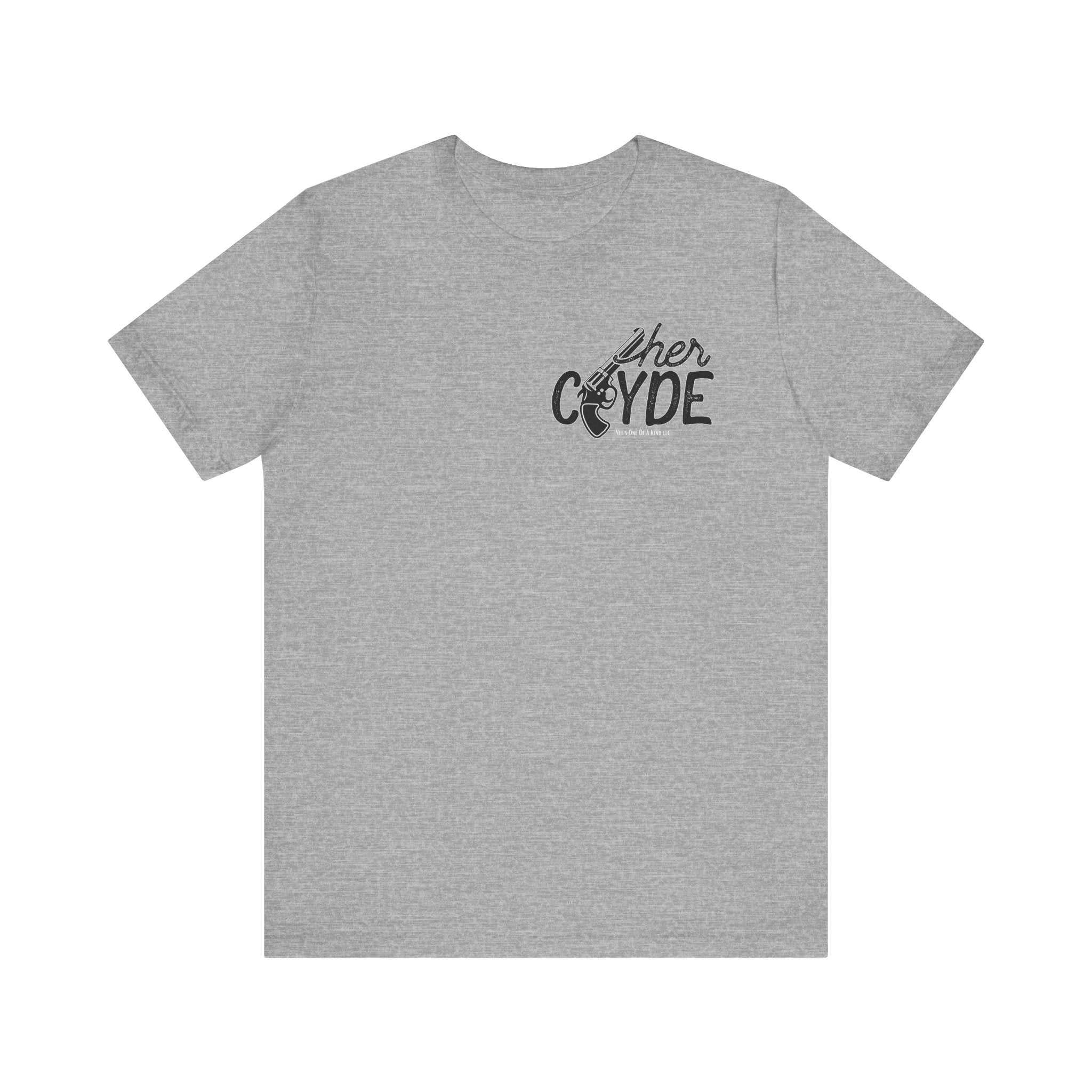 Her Clyde with Bonnie Valentine Casual Soft Unisex Jersey Crew Neck ShT-ShirtBonnie Valentine Casual Soft Unisex Jersey Crew Neck Short Sleeve Tee
