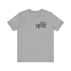 Her Clyde with Bonnie Valentine Casual Soft Unisex Jersey Crew Neck Short Sleeve Tee