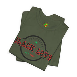 Black Love Unisex Jersey Tee | Heritage Design, Casual Wear, Gift for Him/Her, Black History Month, Everyday Comfort