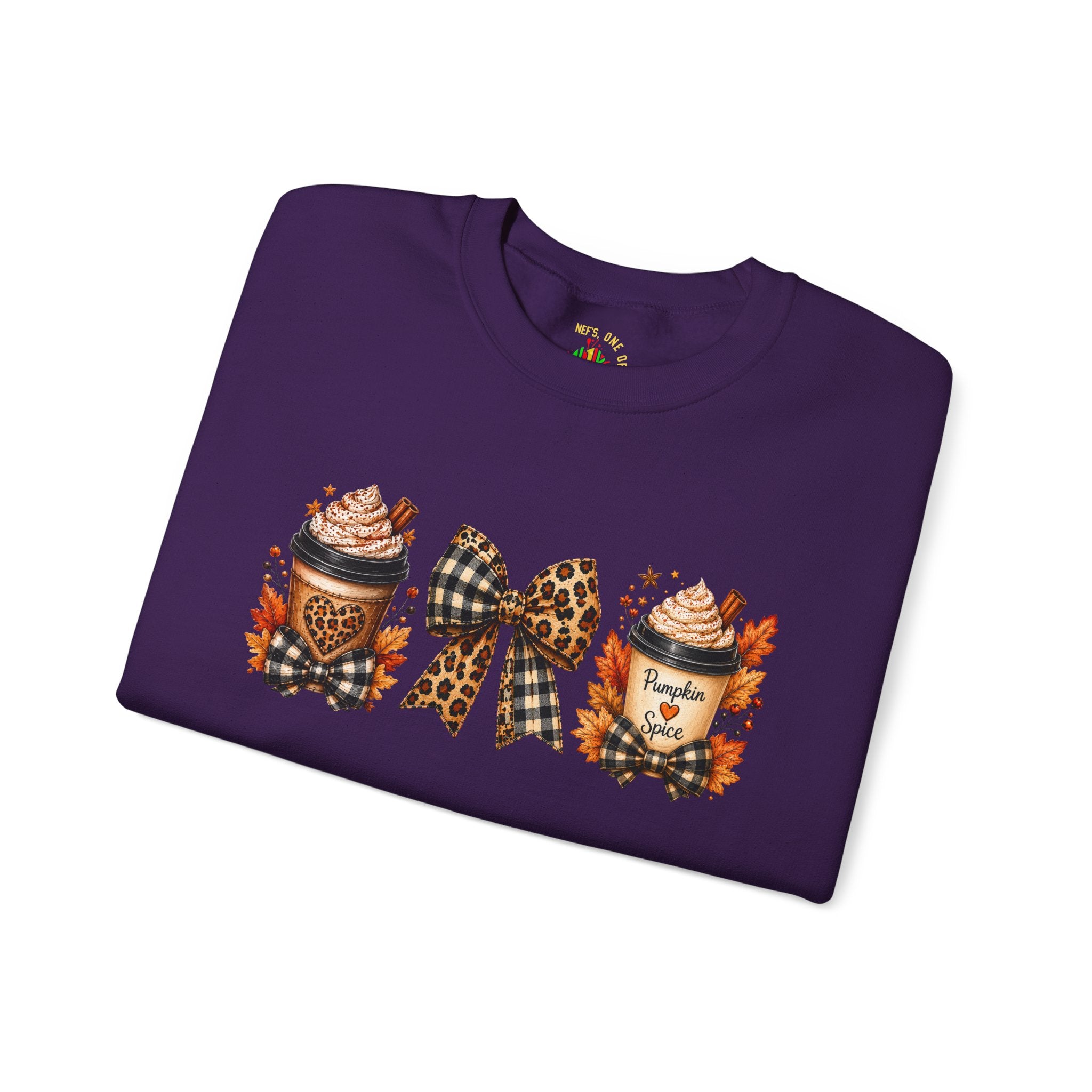Festive Leopard Bow Christmas Crewneck Sweatshirt