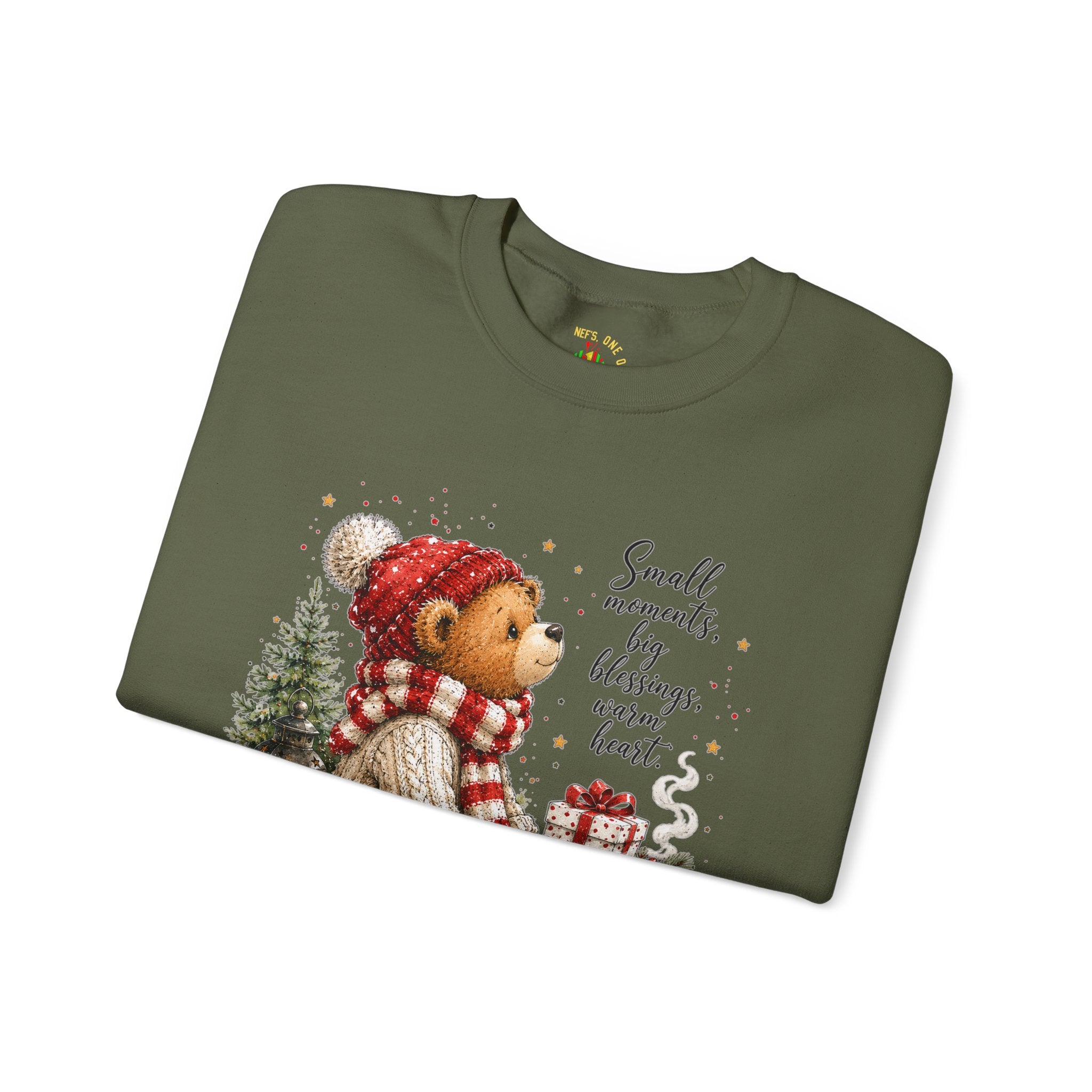 Christmas Bear Crewneck Sweatshirt – Cozy Holiday Teddy Bear Design