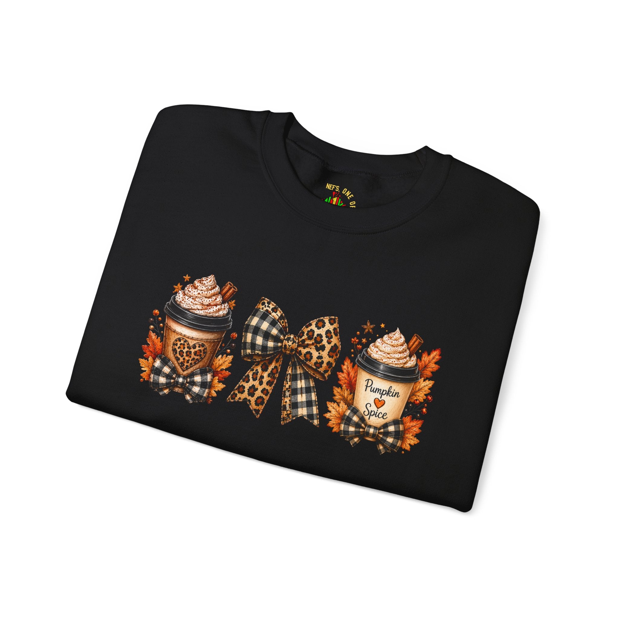 Festive Leopard Bow Christmas Crewneck Sweatshirt