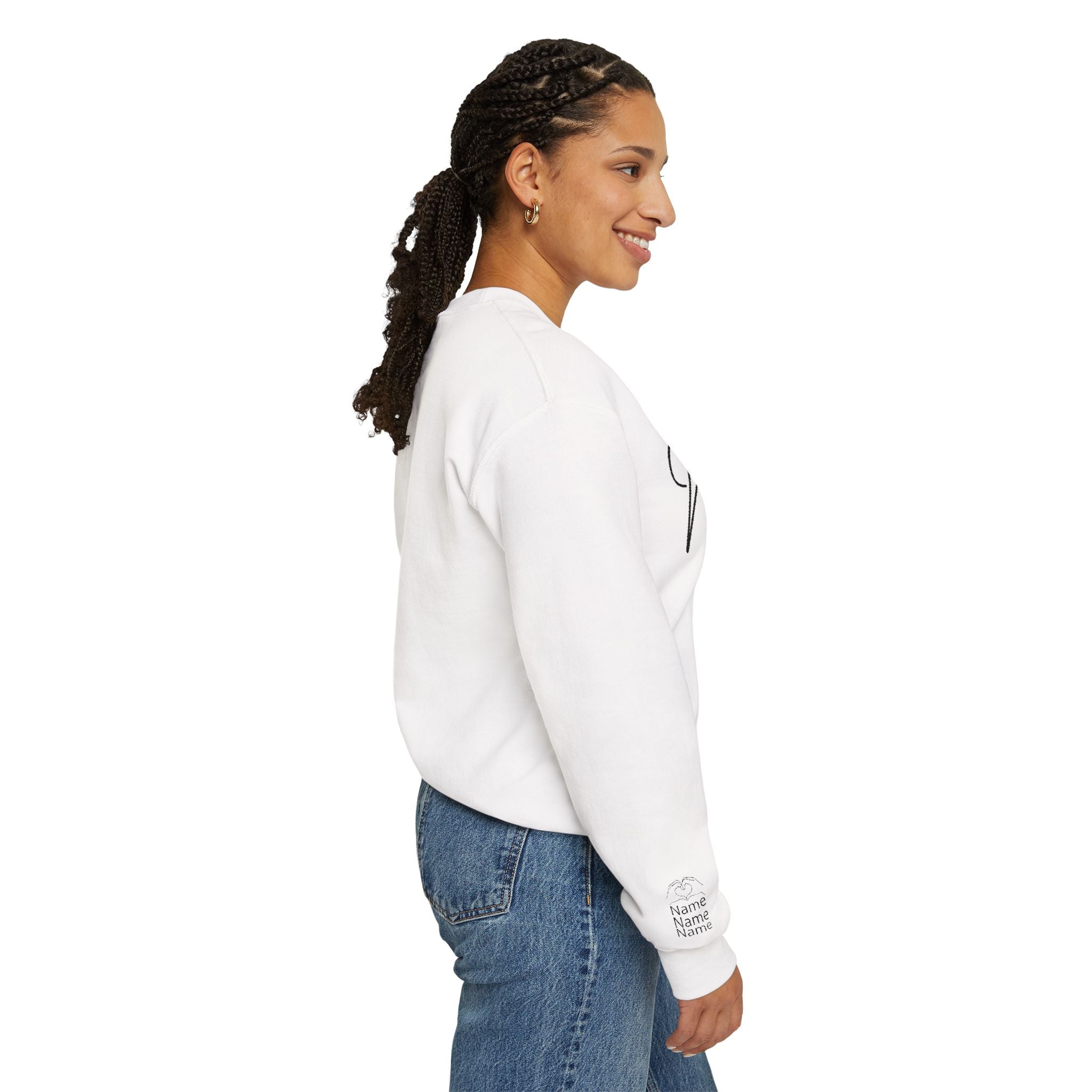 Mom Est. Year Embroidered Customizable Crewneck Sweatshirt