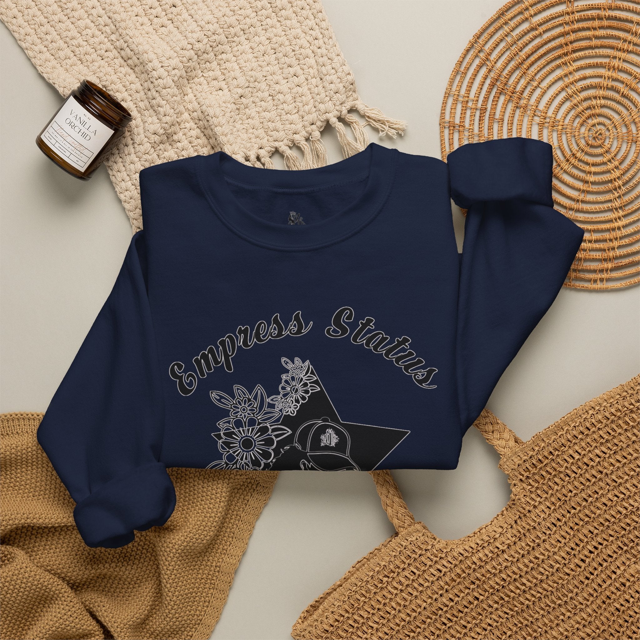 Empress Black Girl Floral Status Unisex Sweatshirt
