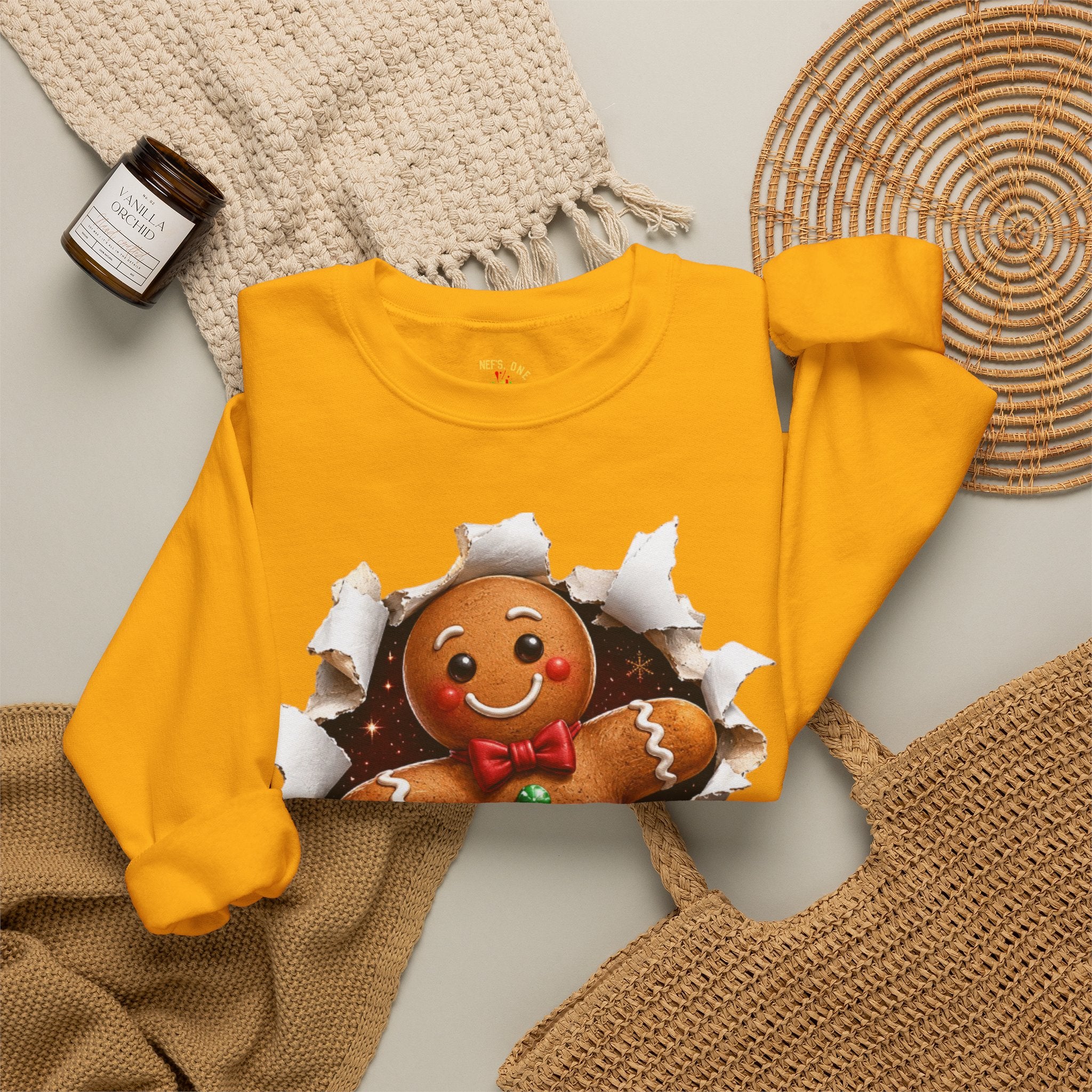 Gingerbread Man Christmas Crewneck Sweatshirt