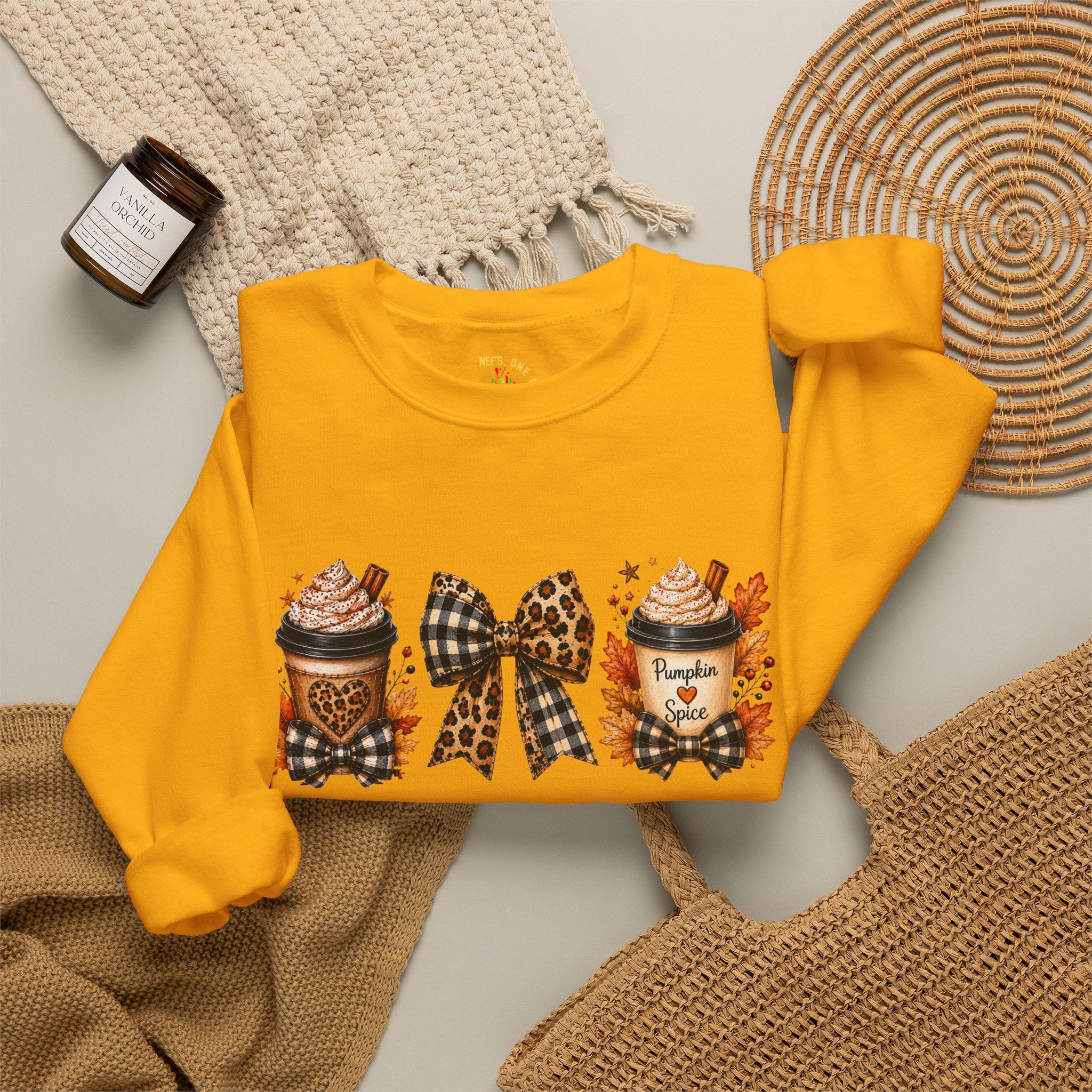 Festive Leopard Bow Christmas Crewneck Sweatshirt